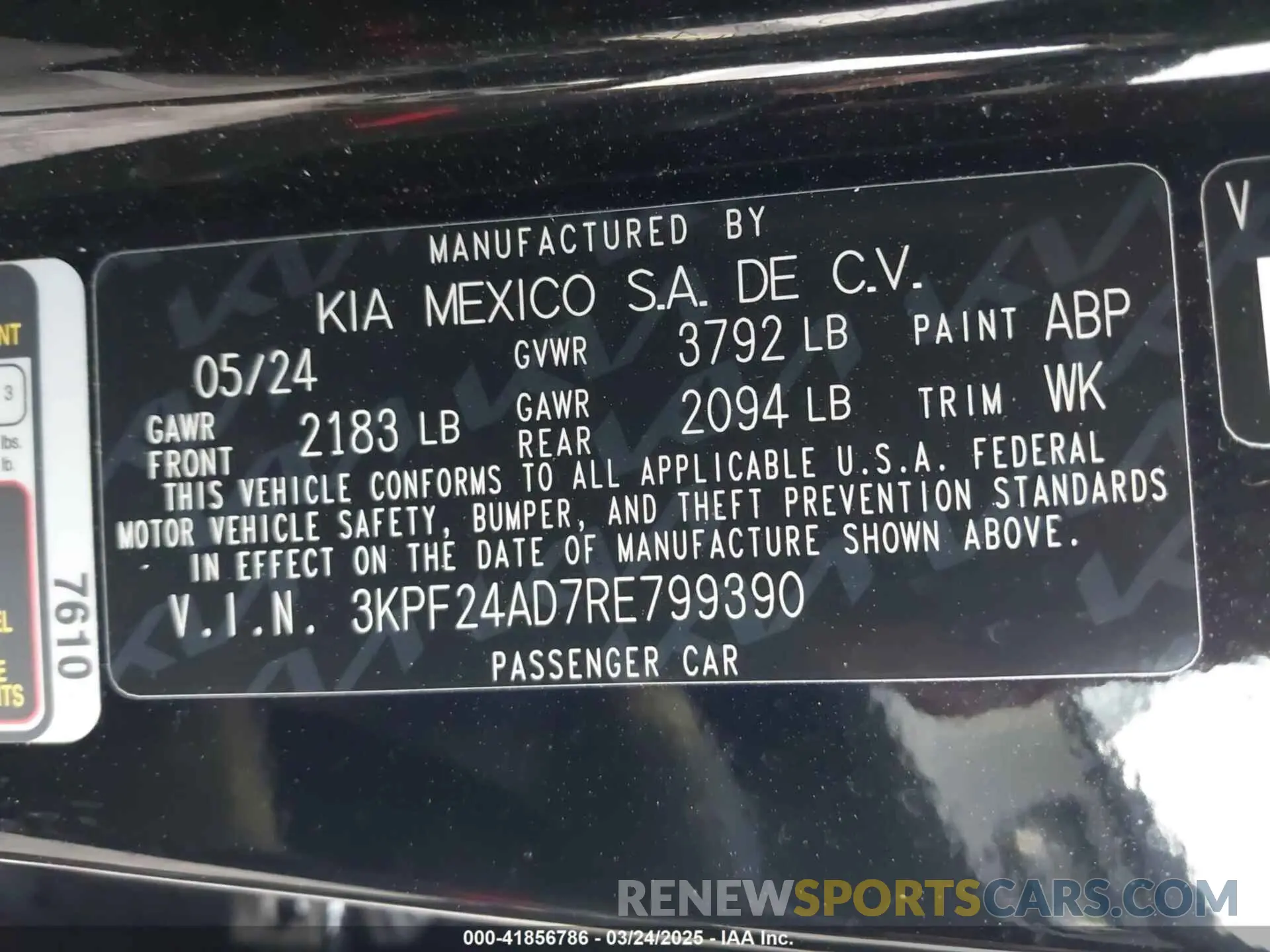 9 Photograph of a damaged car 3KPF24AD7RE799390 KIA FORTE 2024