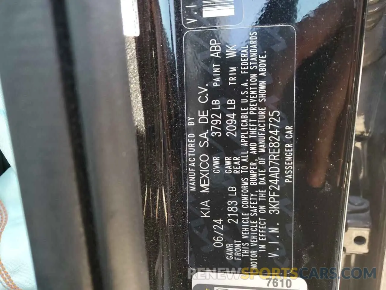 12 Photograph of a damaged car 3KPF24AD7RE824725 KIA FORTE 2024