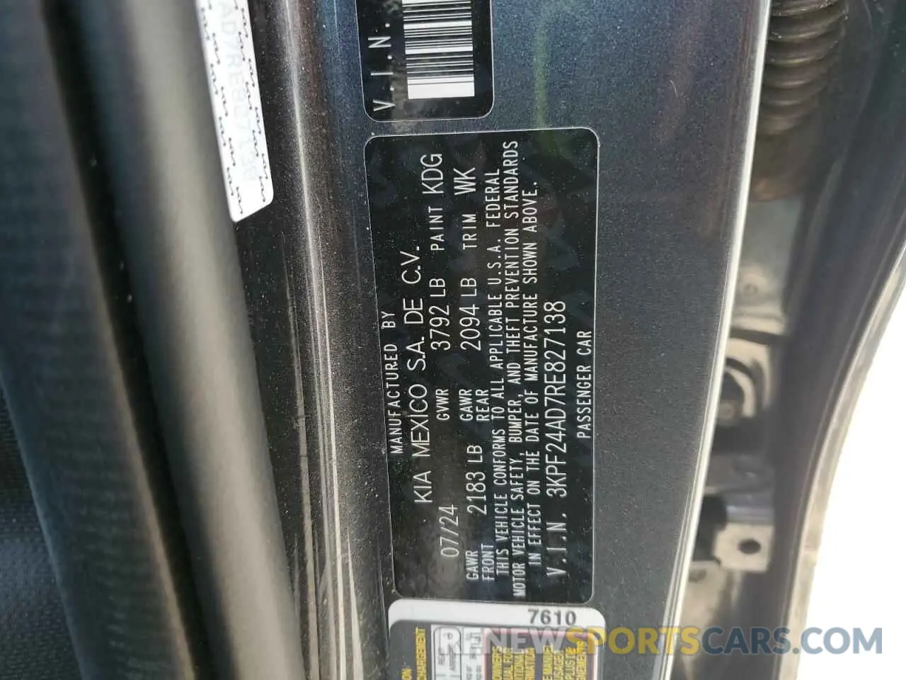 12 Photograph of a damaged car 3KPF24AD7RE827138 KIA FORTE 2024