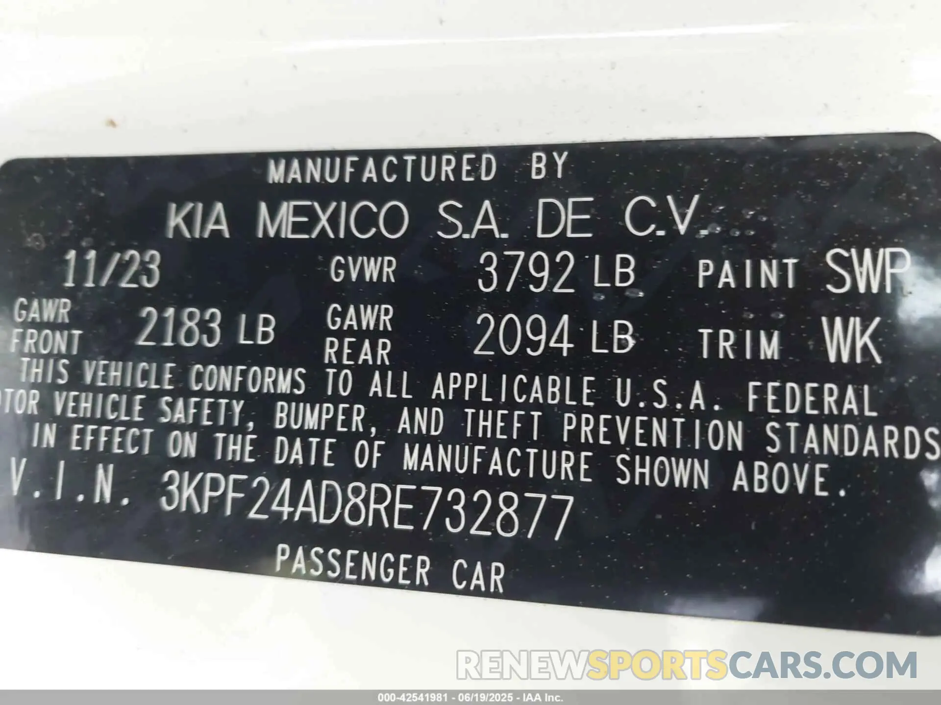 9 Photograph of a damaged car 3KPF24AD8RE732877 KIA FORTE 2024