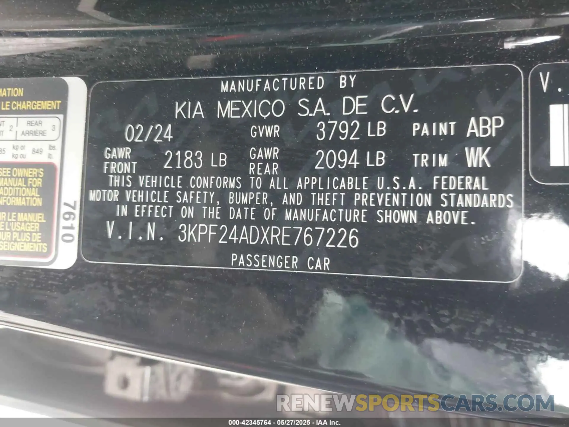 9 Photograph of a damaged car 3KPF24ADXRE767226 KIA FORTE 2024