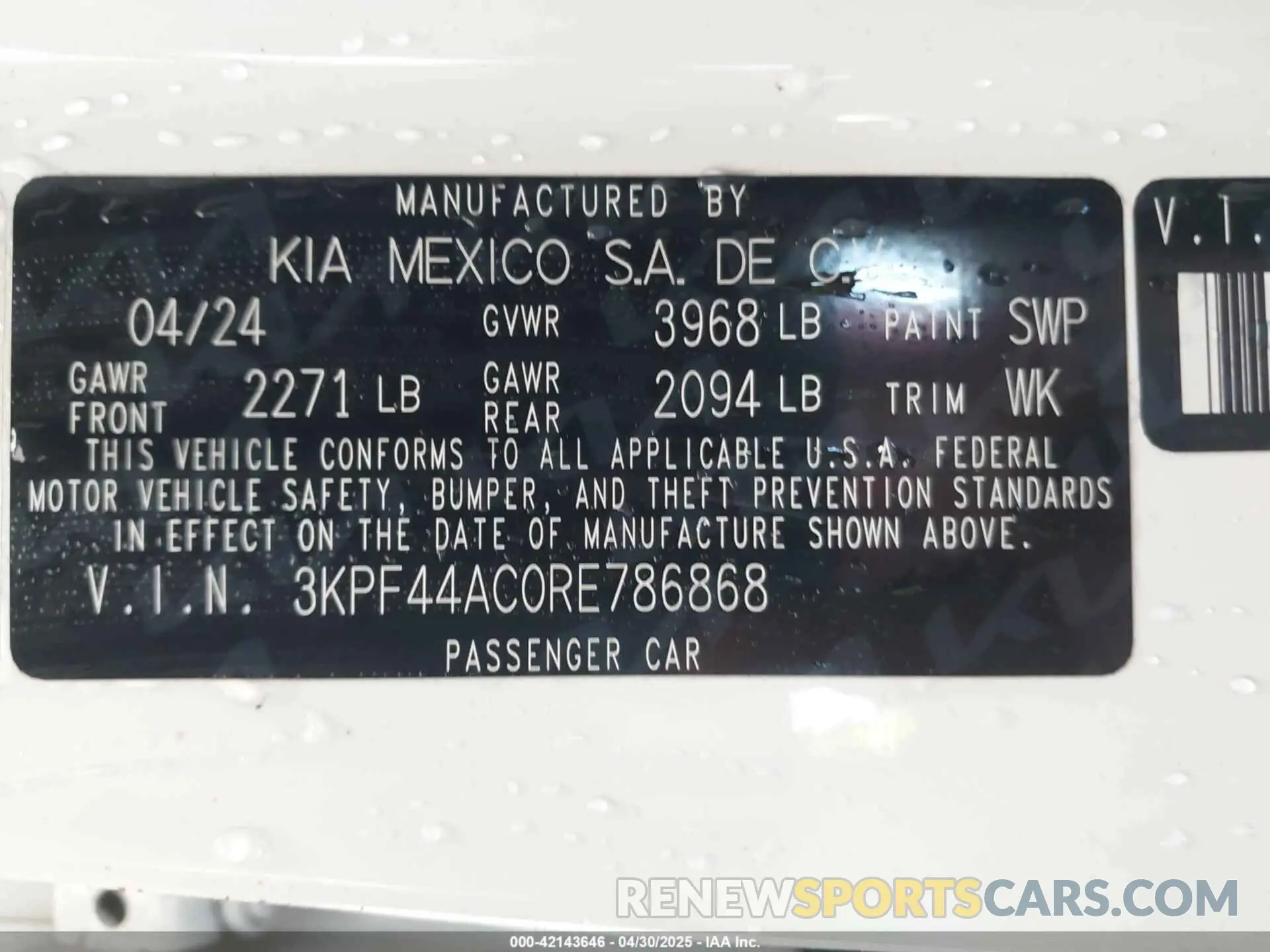 9 Photograph of a damaged car 3KPF44AC0RE786868 KIA FORTE 2024