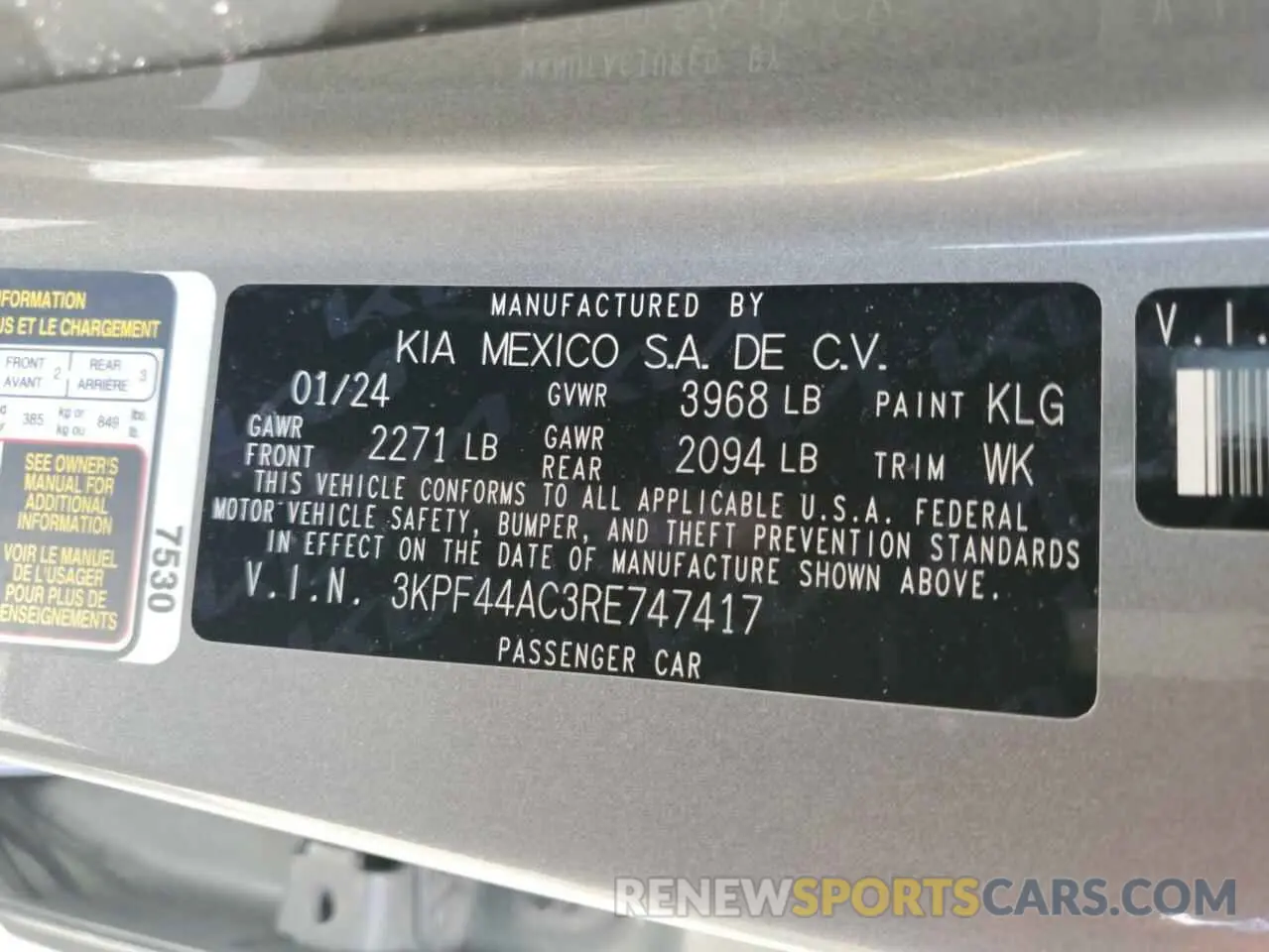 13 Photograph of a damaged car 3KPF44AC3RE747417 KIA FORTE 2024