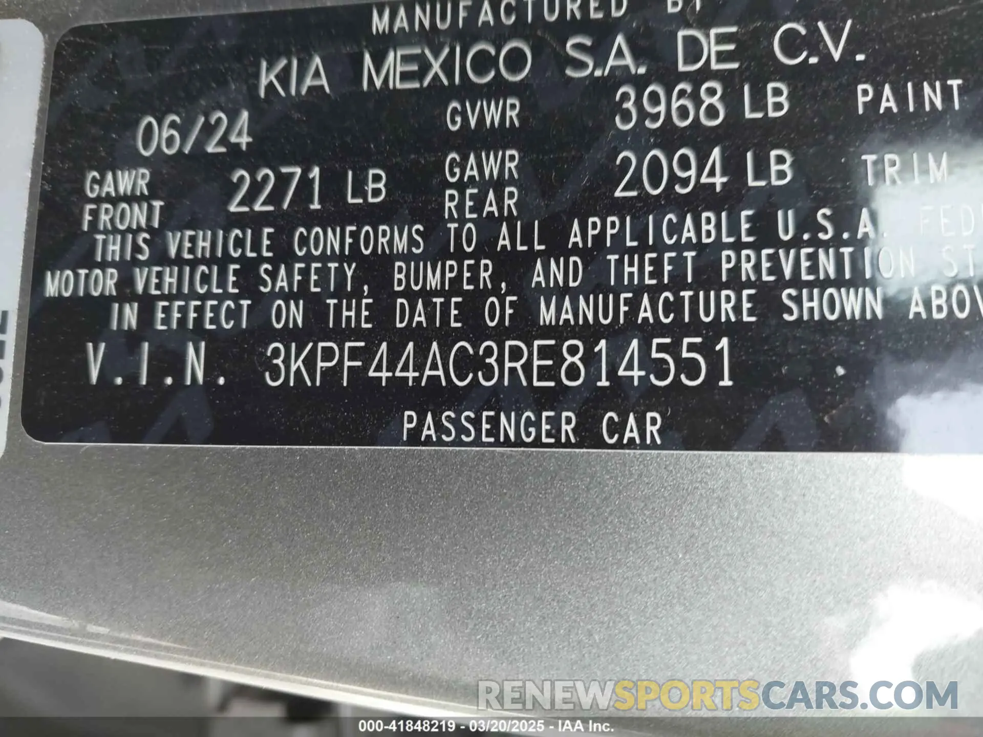 9 Photograph of a damaged car 3KPF44AC3RE814551 KIA FORTE 2024