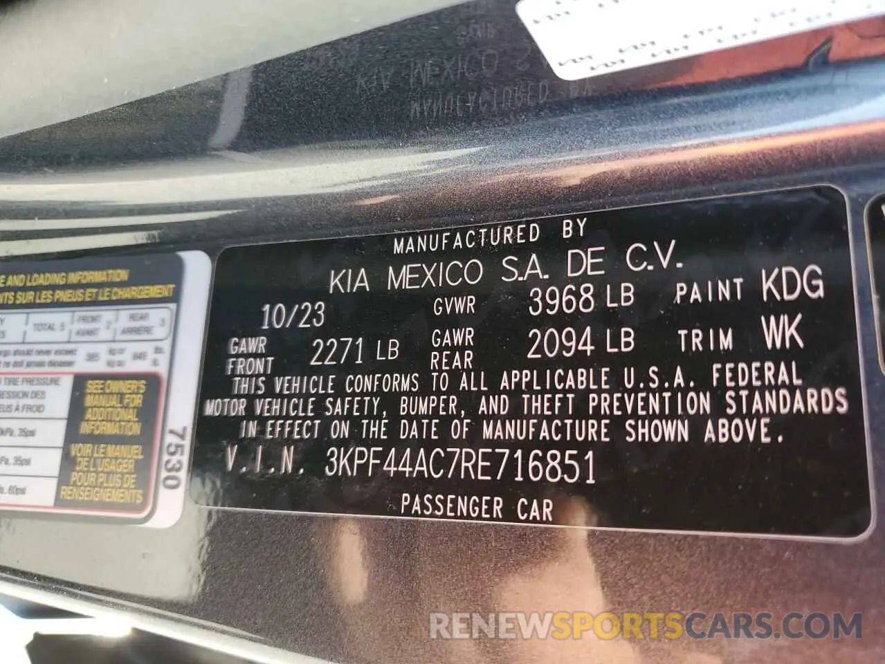 12 Photograph of a damaged car 3KPF44AC7RE716851 KIA FORTE 2024