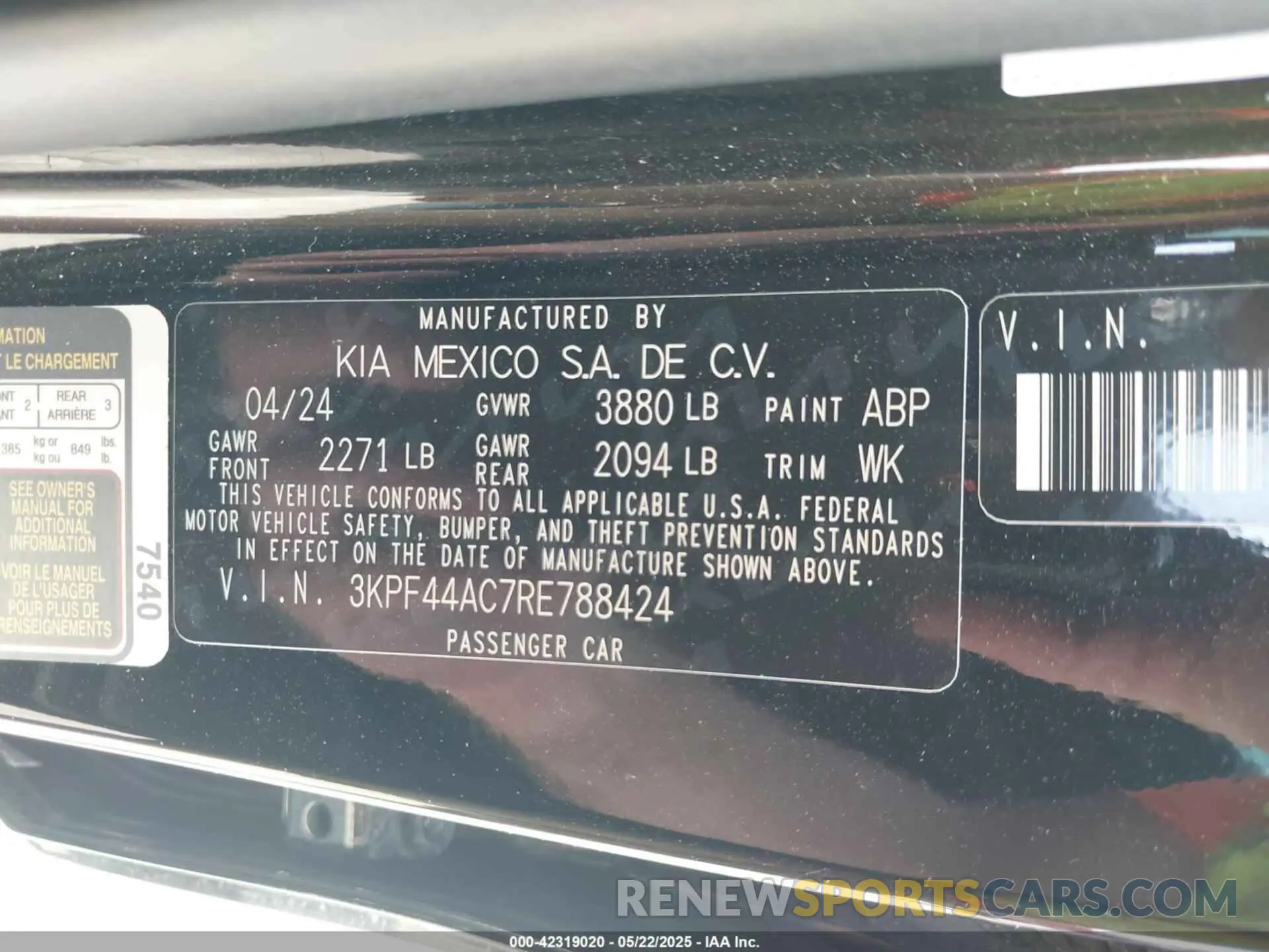 9 Photograph of a damaged car 3KPF44AC7RE788424 KIA FORTE 2024