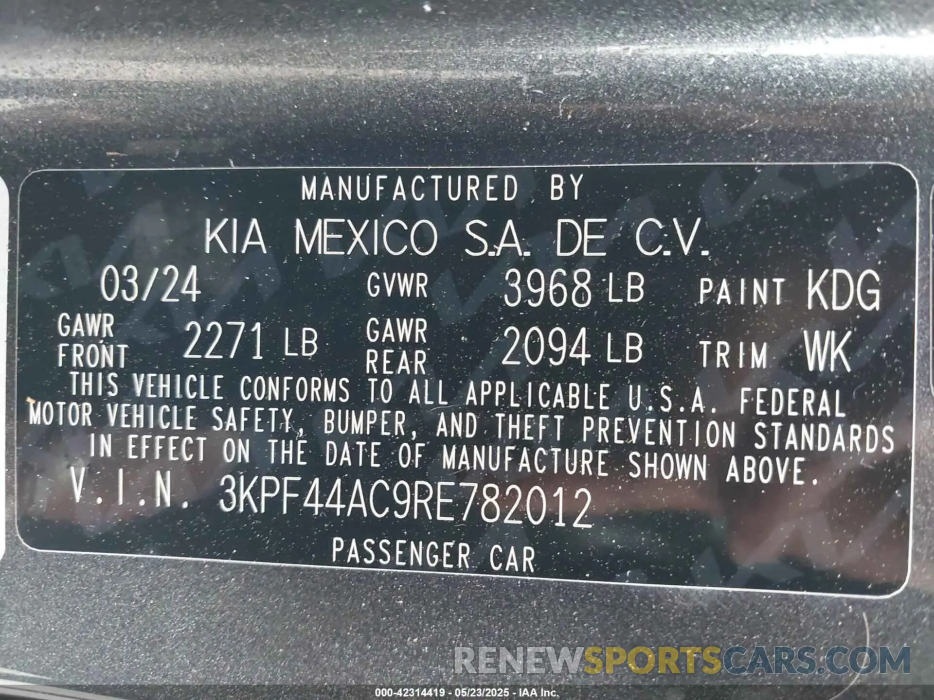 9 Photograph of a damaged car 3KPF44AC9RE782012 KIA FORTE 2024