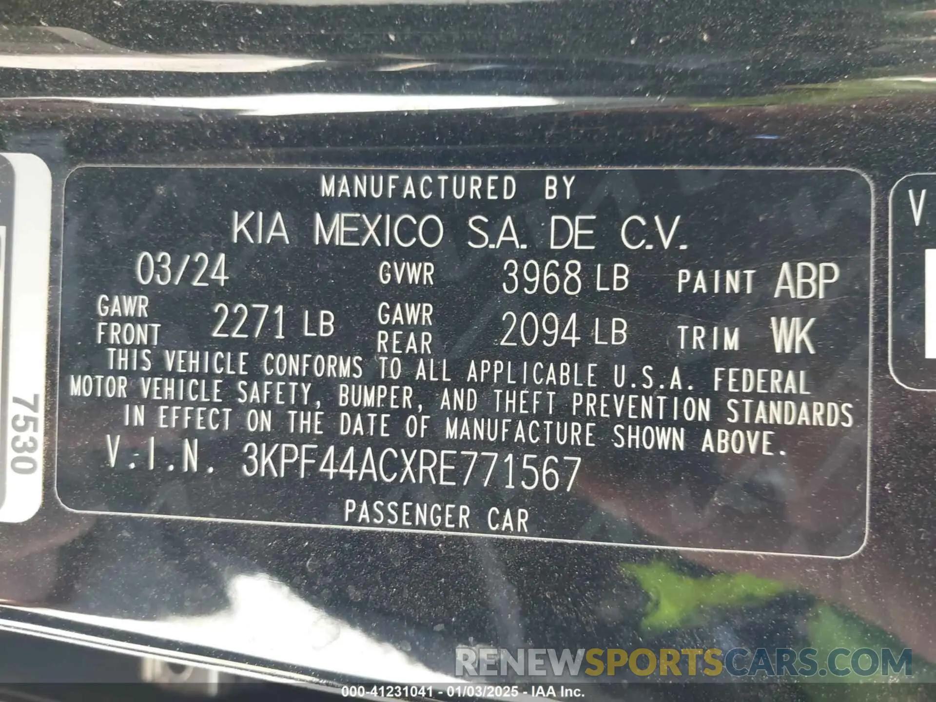 9 Photograph of a damaged car 3KPF44ACXRE771567 KIA FORTE 2024
