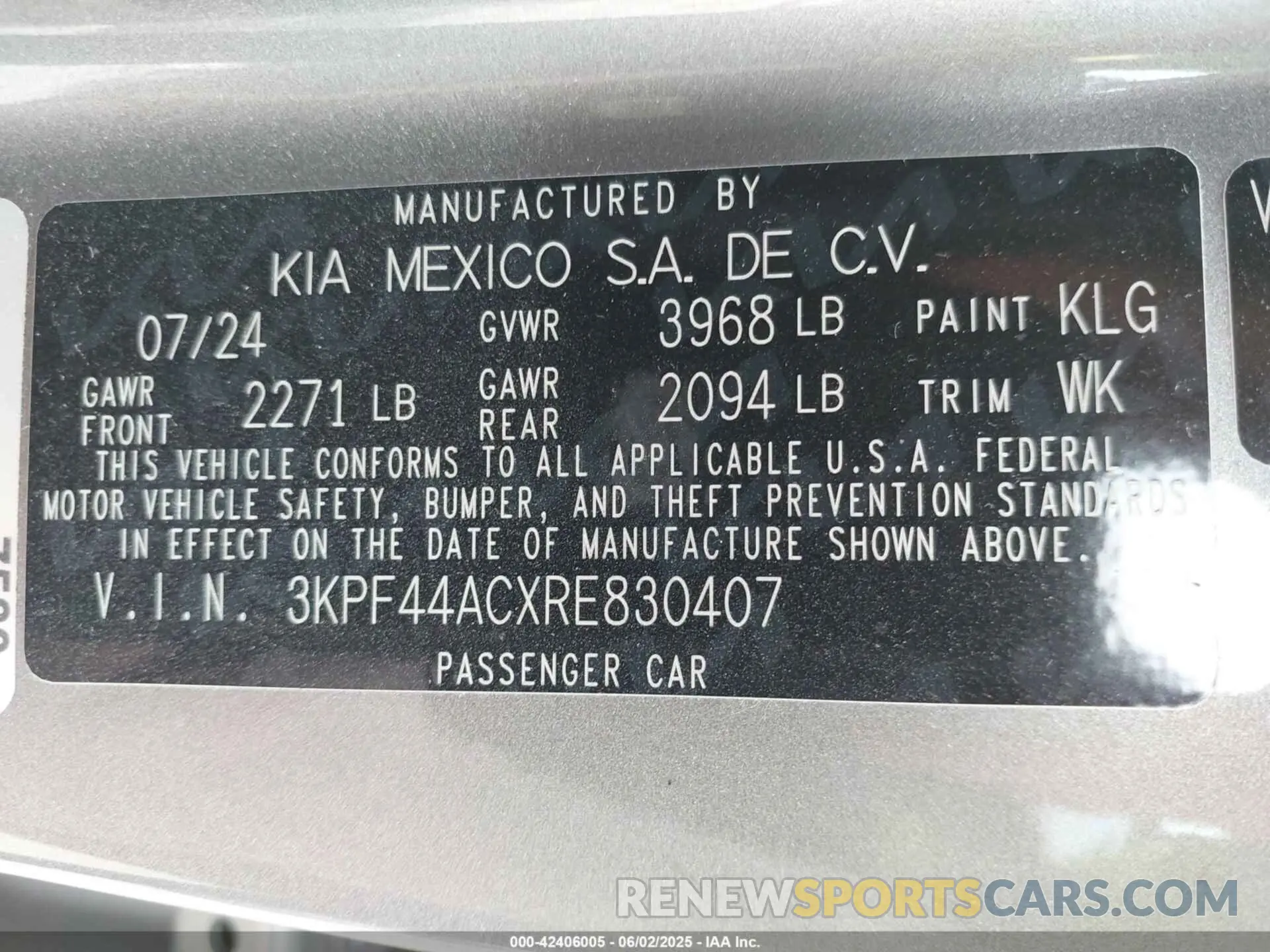9 Photograph of a damaged car 3KPF44ACXRE830407 KIA FORTE 2024