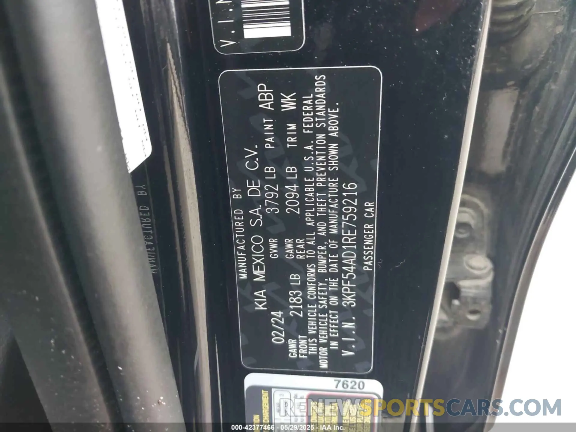 9 Photograph of a damaged car 3KPF54AD1RE759216 KIA FORTE 2024