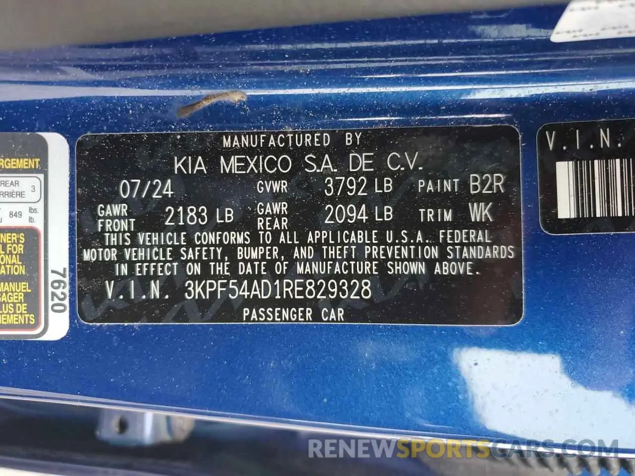 13 Photograph of a damaged car 3KPF54AD1RE829328 KIA FORTE 2024