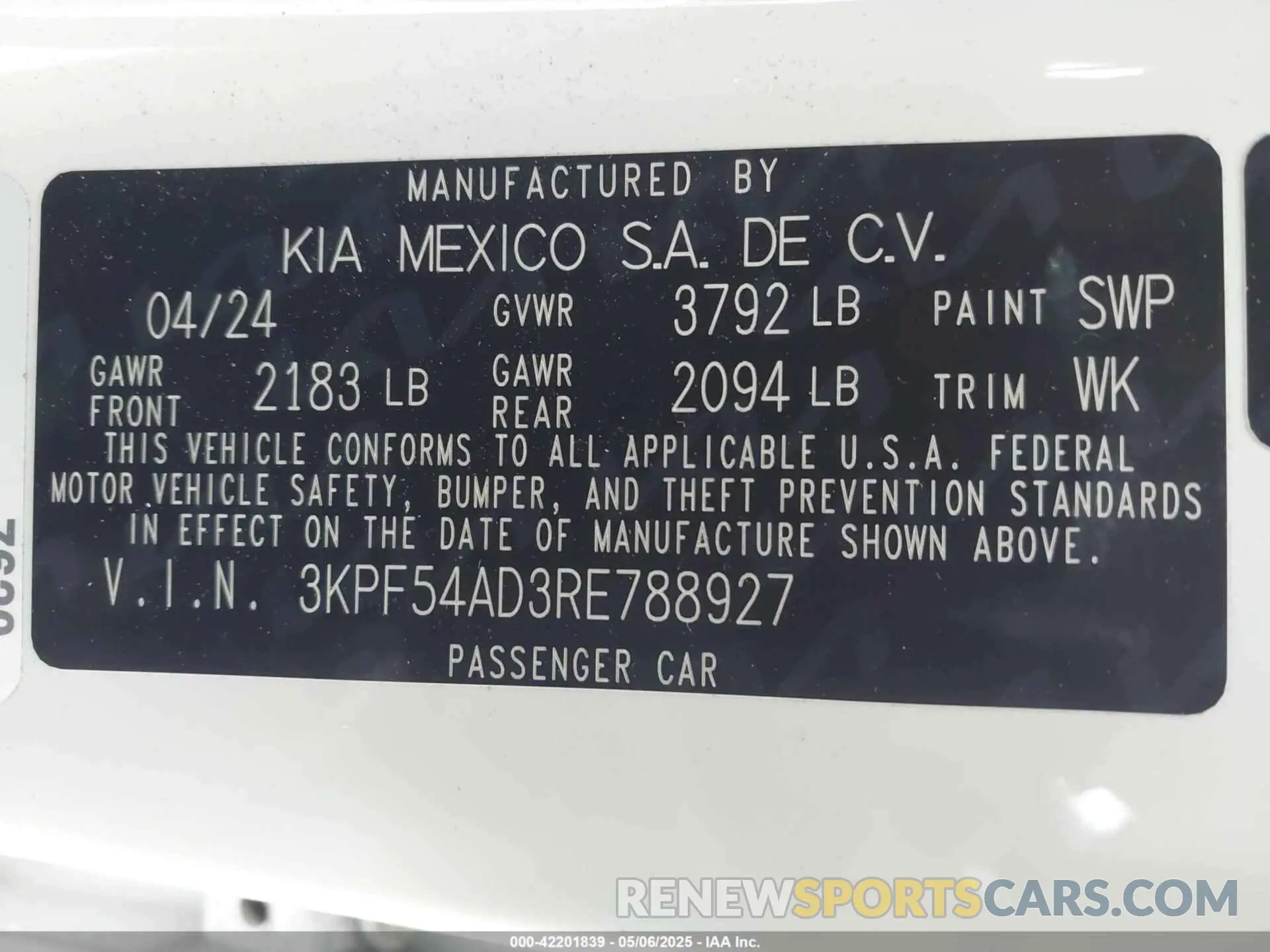 9 Photograph of a damaged car 3KPF54AD3RE788927 KIA FORTE 2024