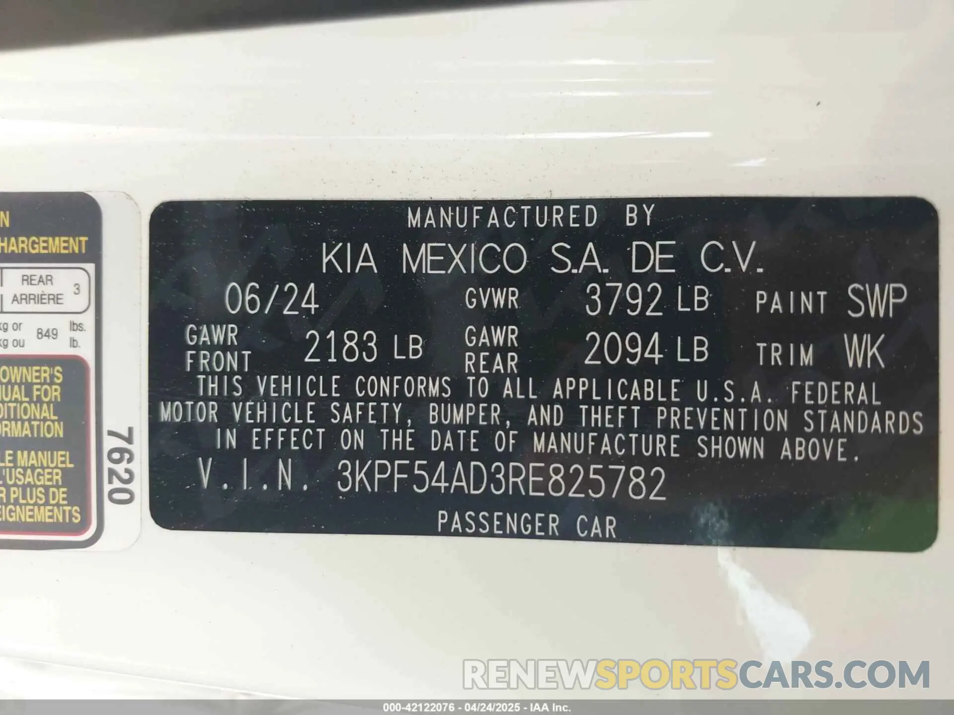 9 Photograph of a damaged car 3KPF54AD3RE825782 KIA FORTE 2024