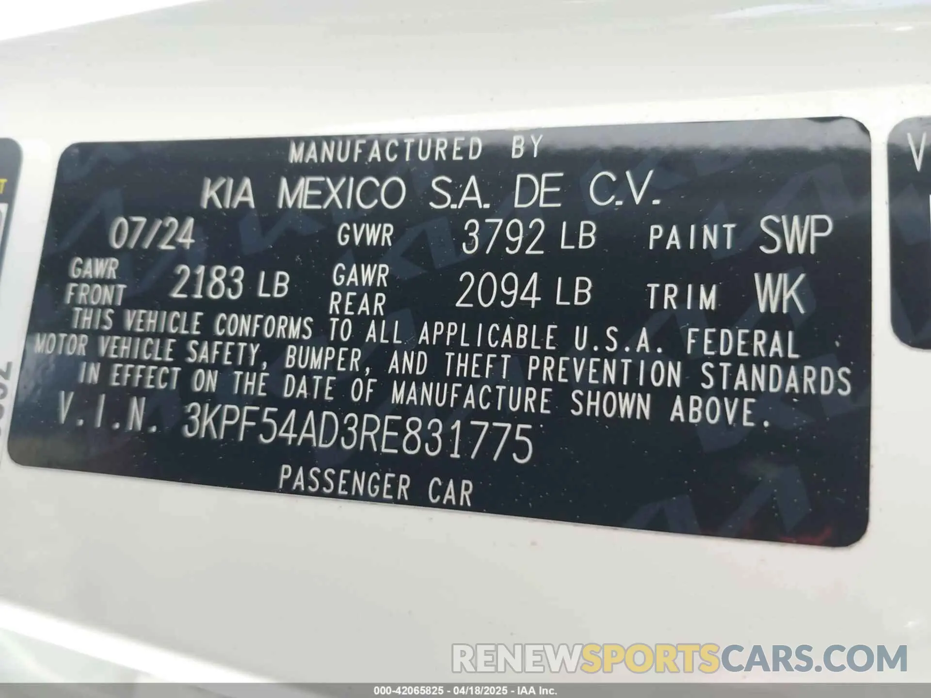9 Photograph of a damaged car 3KPF54AD3RE831775 KIA FORTE 2024