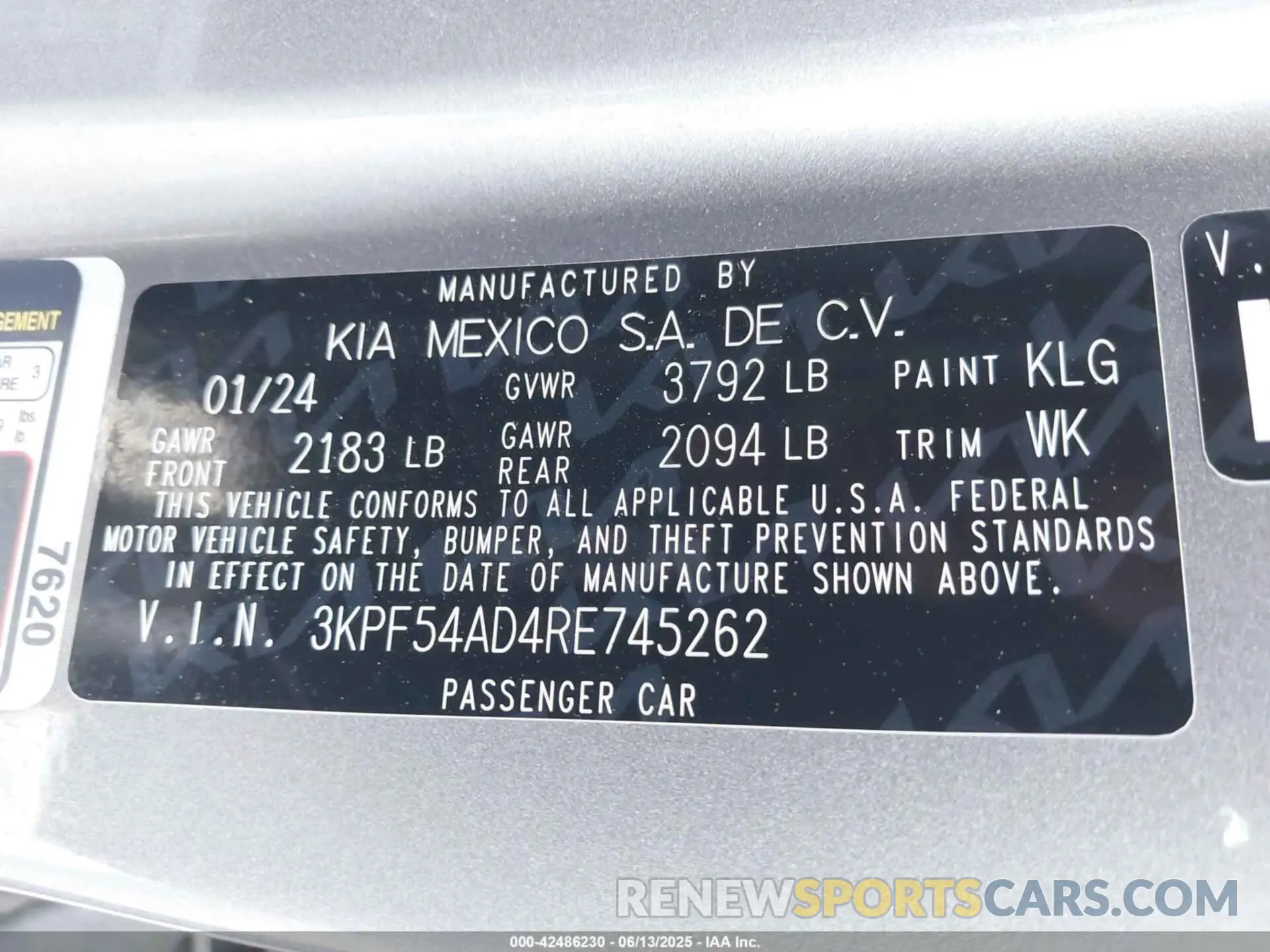 9 Photograph of a damaged car 3KPF54AD4RE745262 KIA FORTE 2024