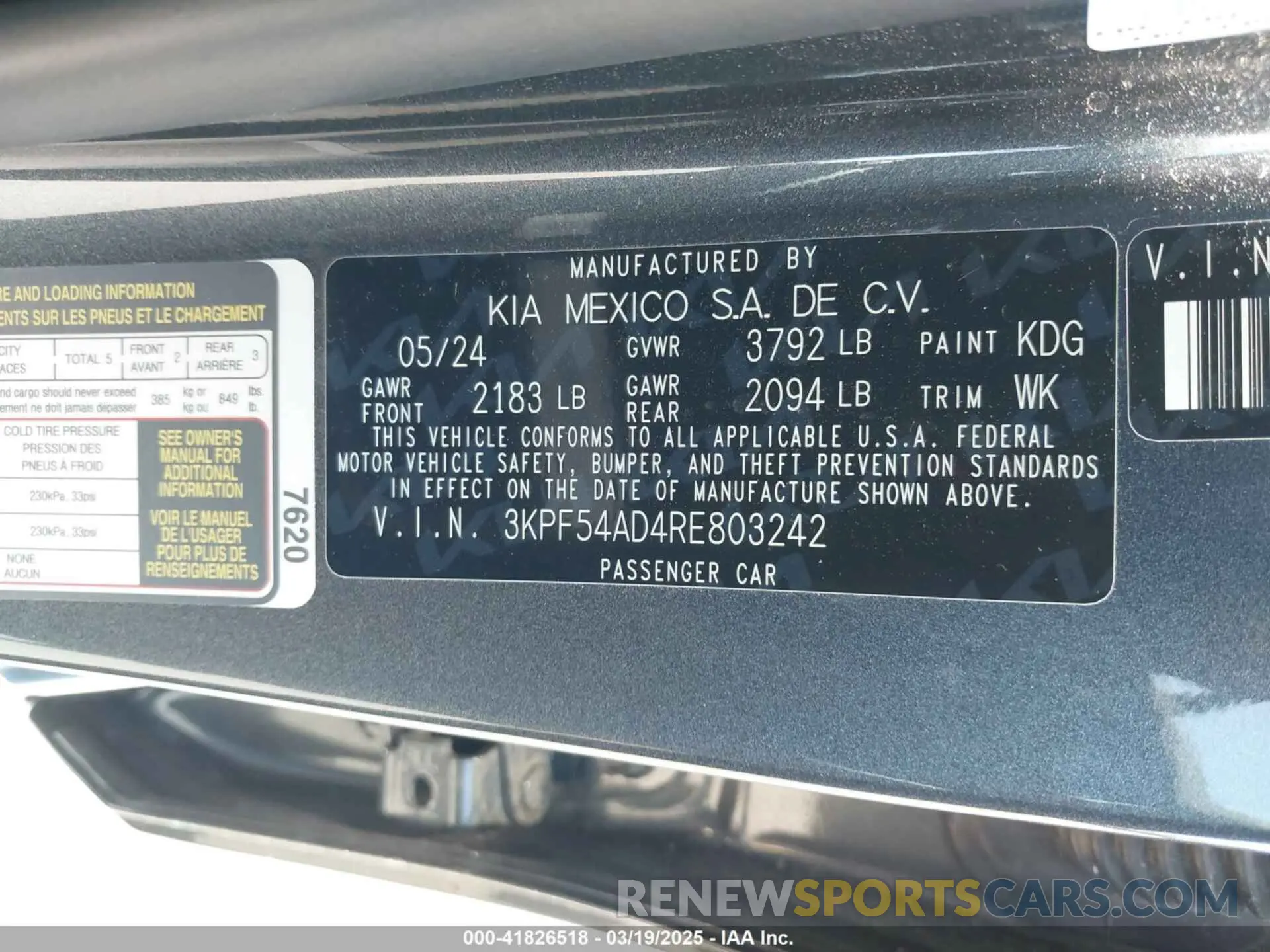 9 Photograph of a damaged car 3KPF54AD4RE803242 KIA FORTE 2024