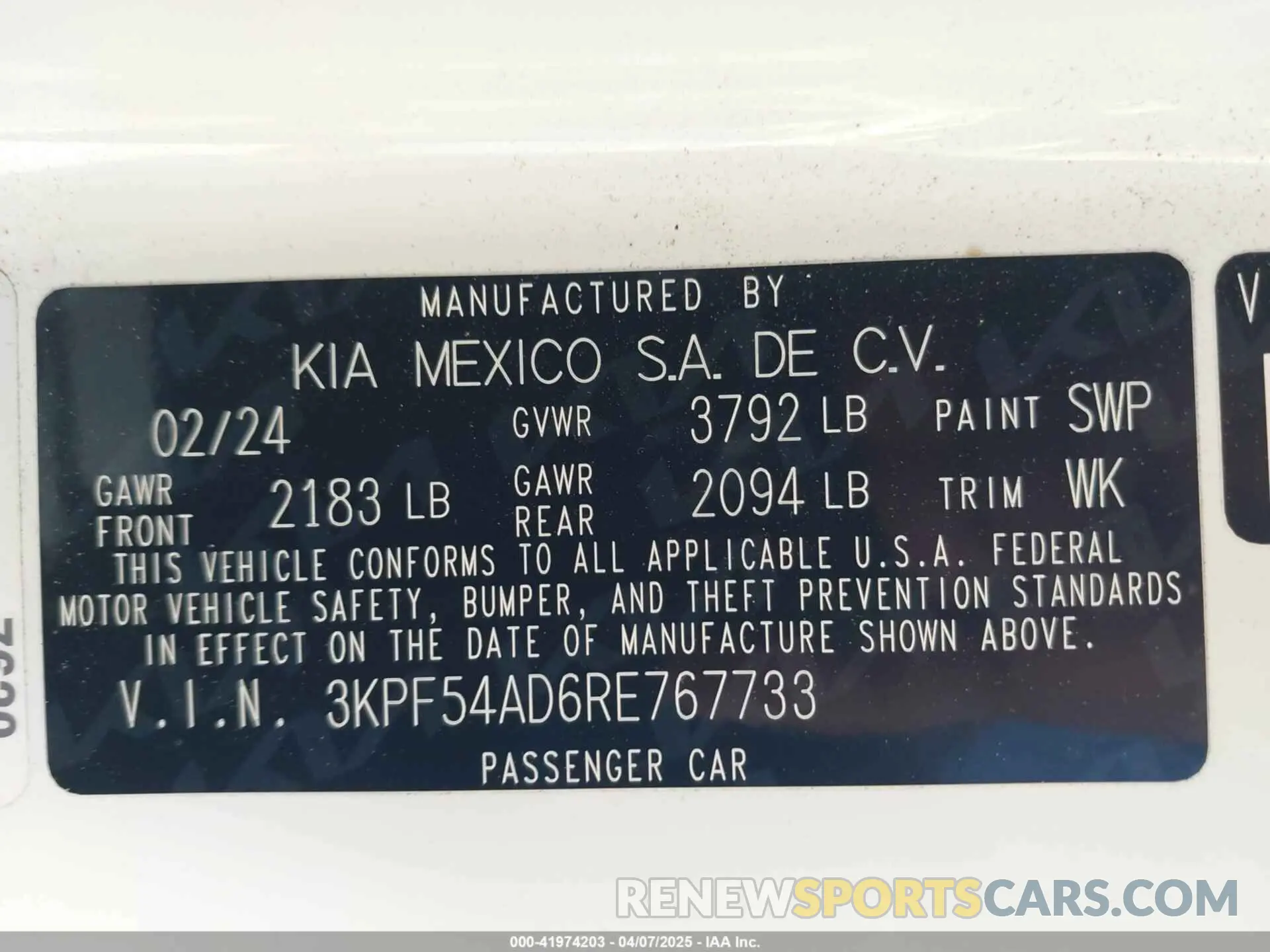 9 Photograph of a damaged car 3KPF54AD6RE767733 KIA FORTE 2024
