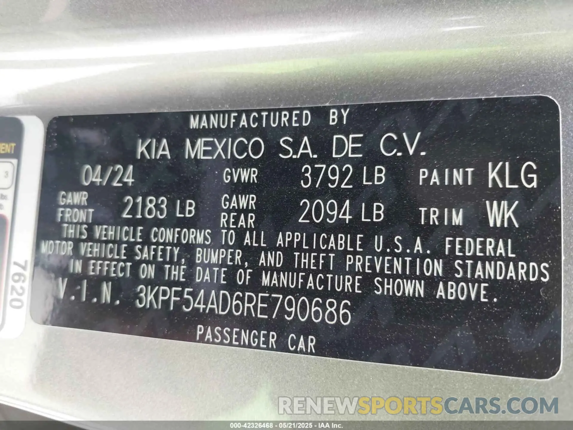 9 Photograph of a damaged car 3KPF54AD6RE790686 KIA FORTE 2024