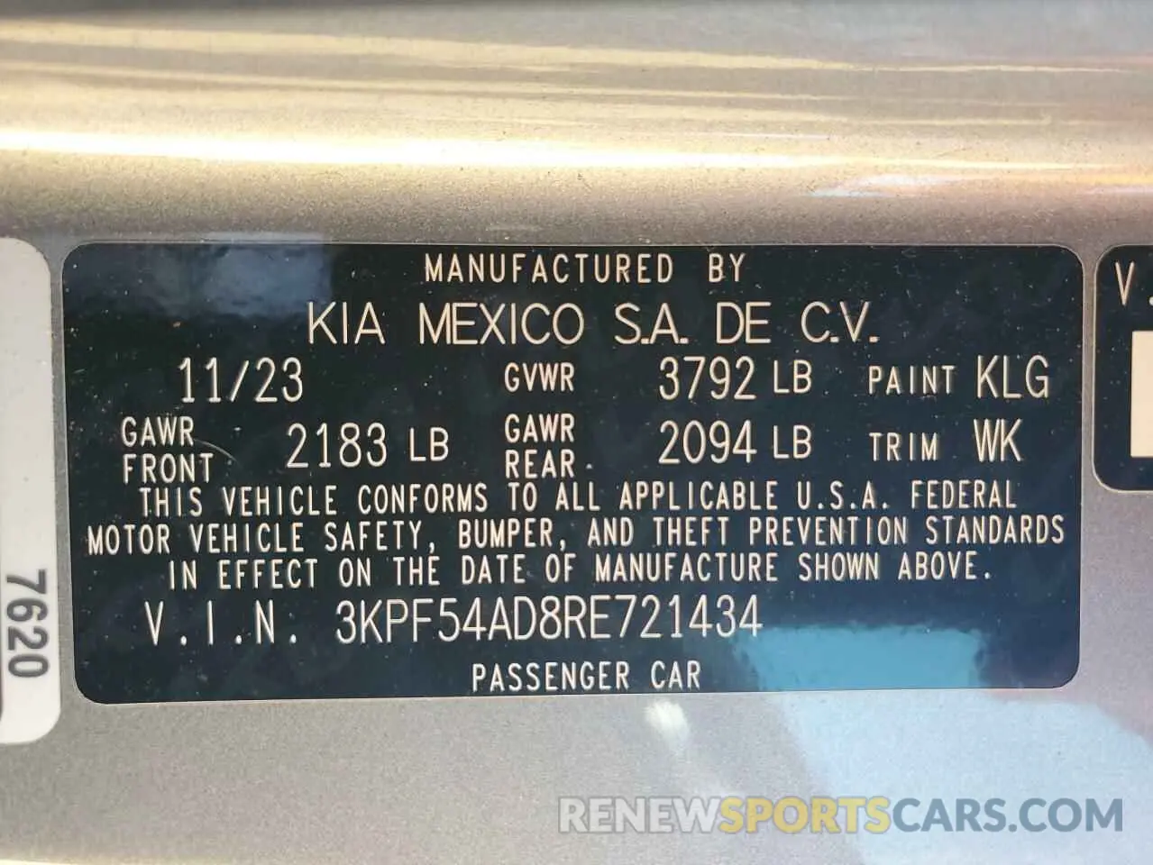 12 Photograph of a damaged car 3KPF54AD8RE721434 KIA FORTE 2024