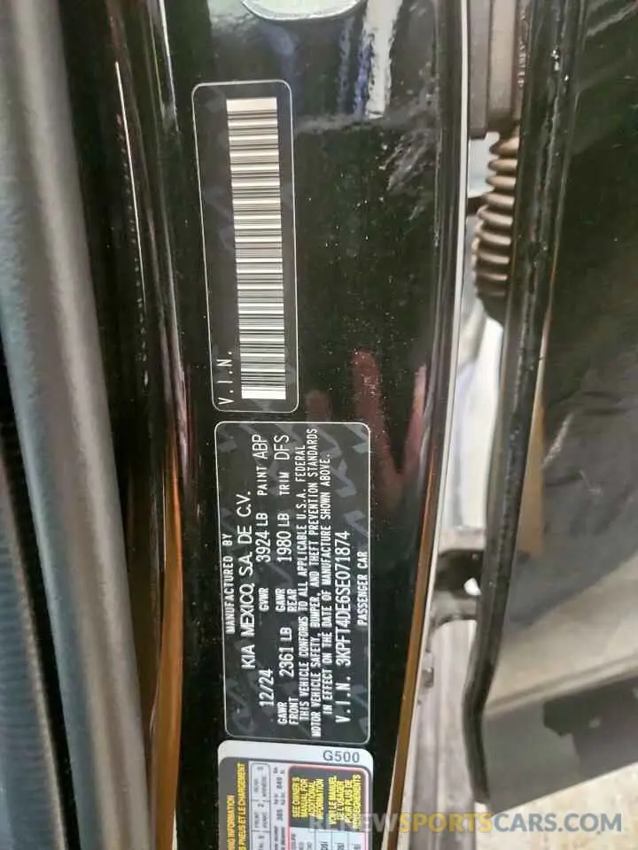 13 Photograph of a damaged car 3KPFT4DE6SE071874 KIA K4 LX 2025