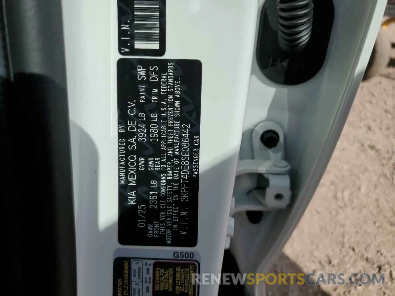 13 Photograph of a damaged car 3KPFT4DE8SE086442 KIA K4 LX 2025