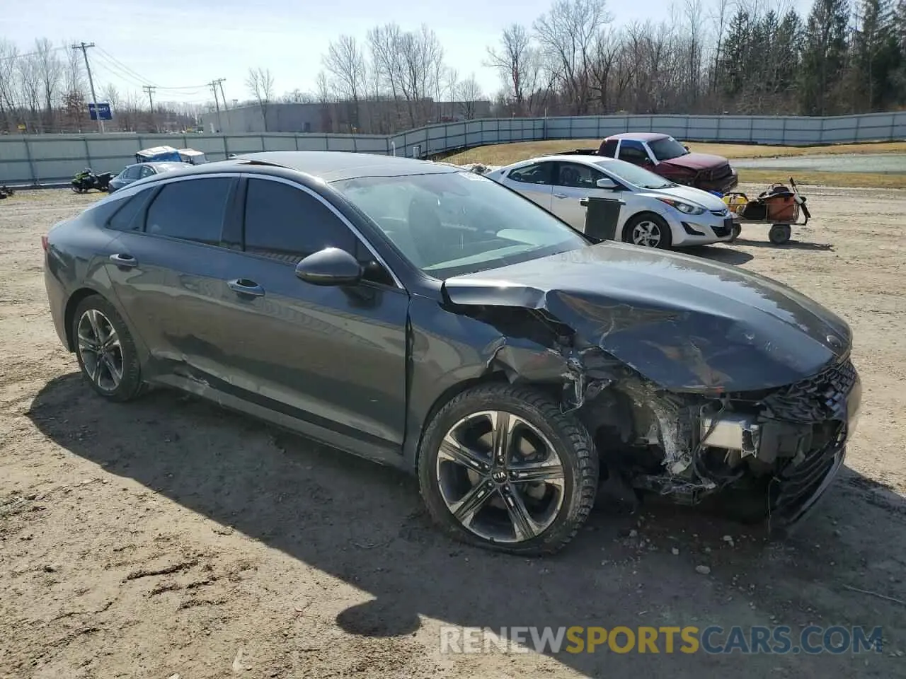 4 Photograph of a damaged car 5XXG34J23MG003458 KIA K5 2021