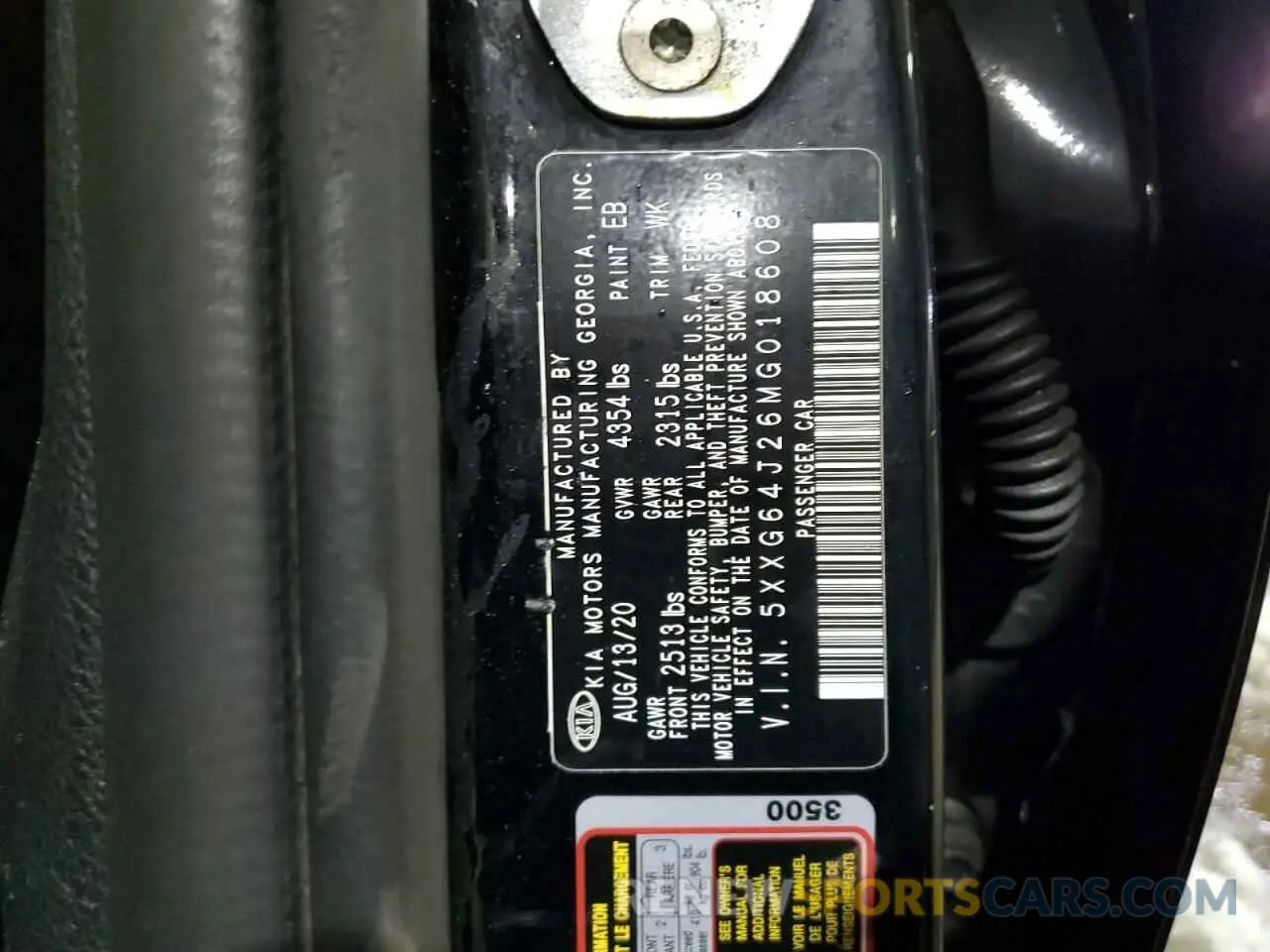 12 Photograph of a damaged car 5XXG64J26MG018608 KIA K5 2021