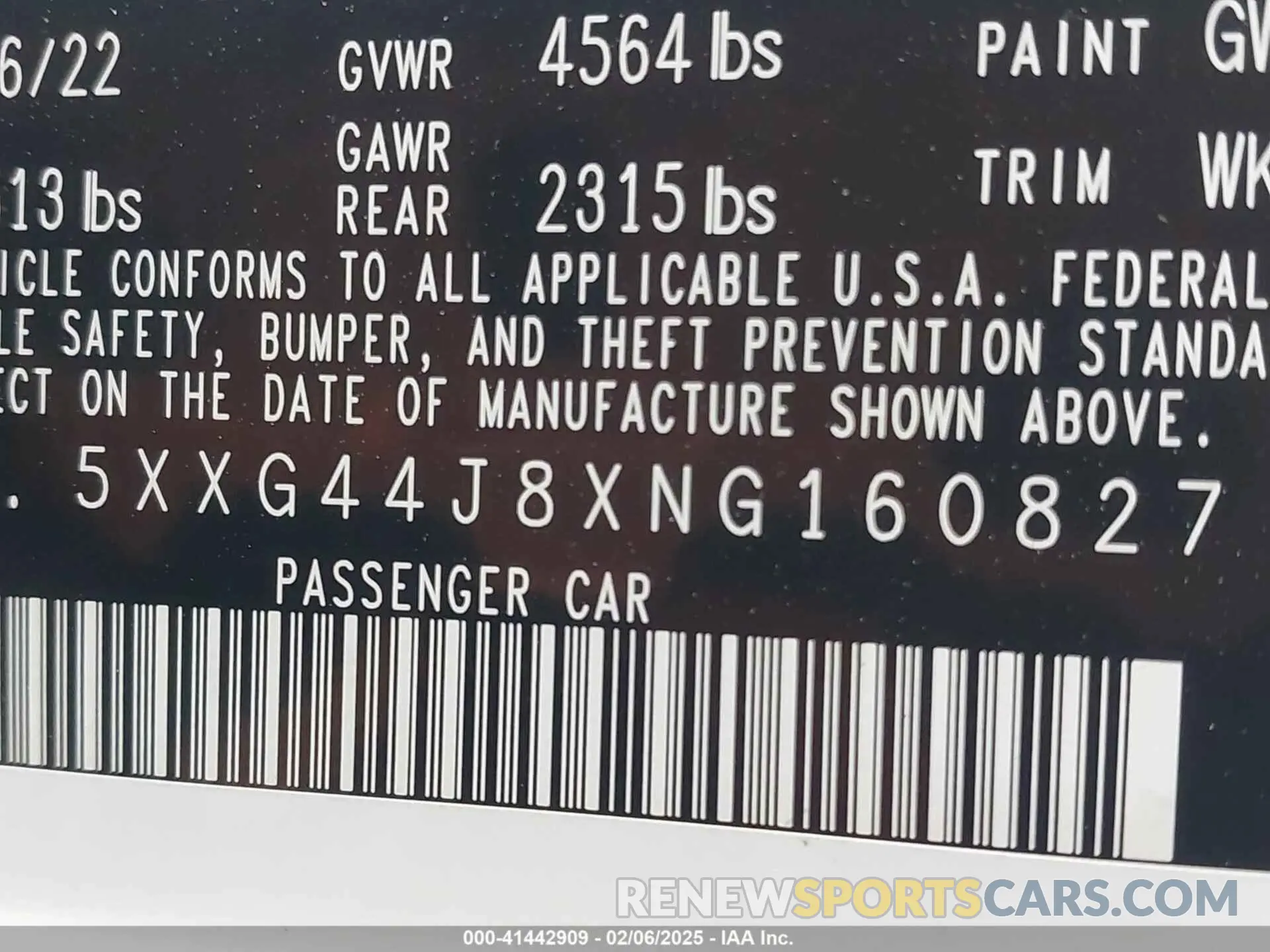 9 Photograph of a damaged car 5XXG44J8XNG160827 KIA K5 2022