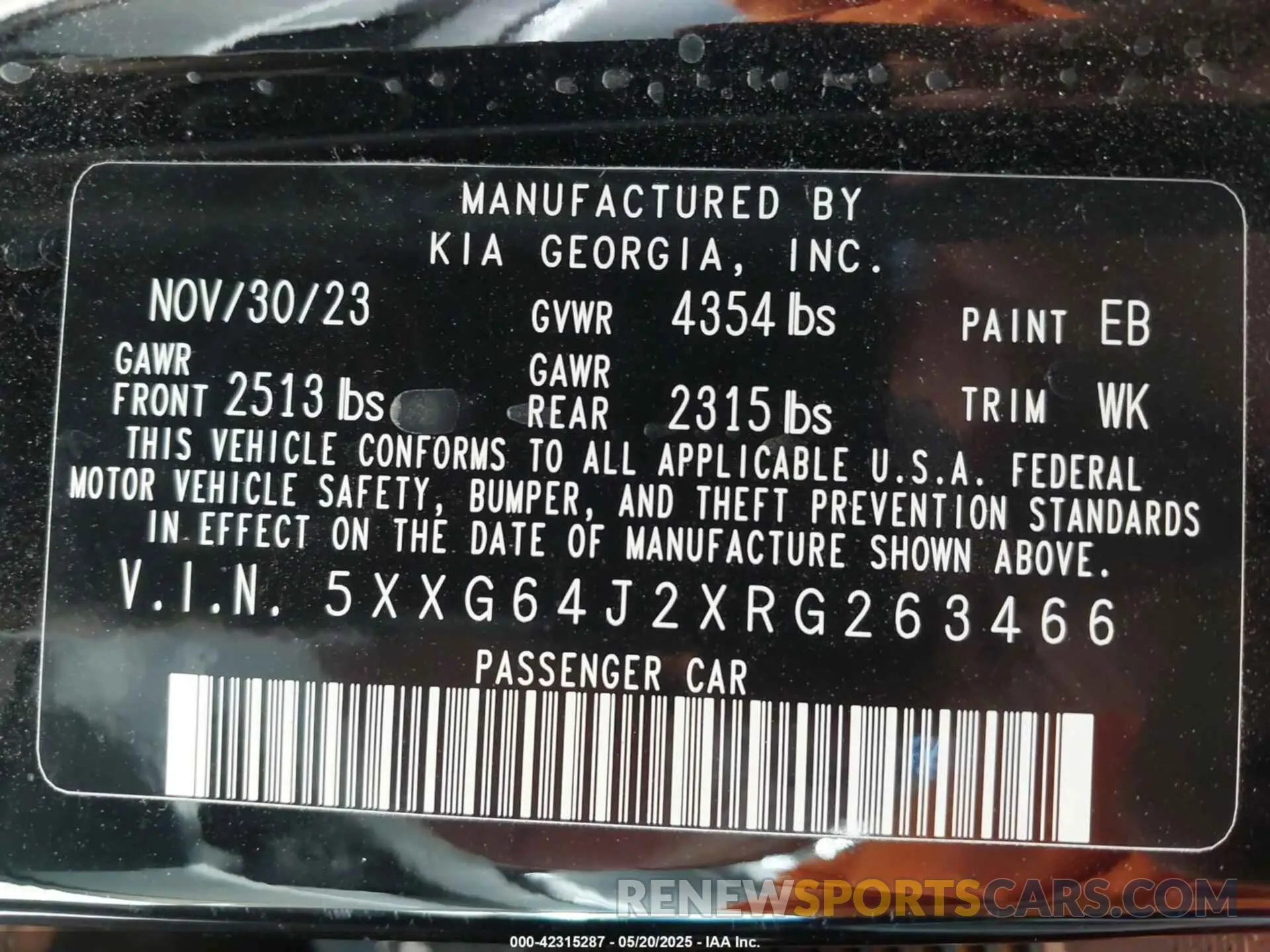 9 Photograph of a damaged car 5XXG64J2XRG263466 KIA K5 2024