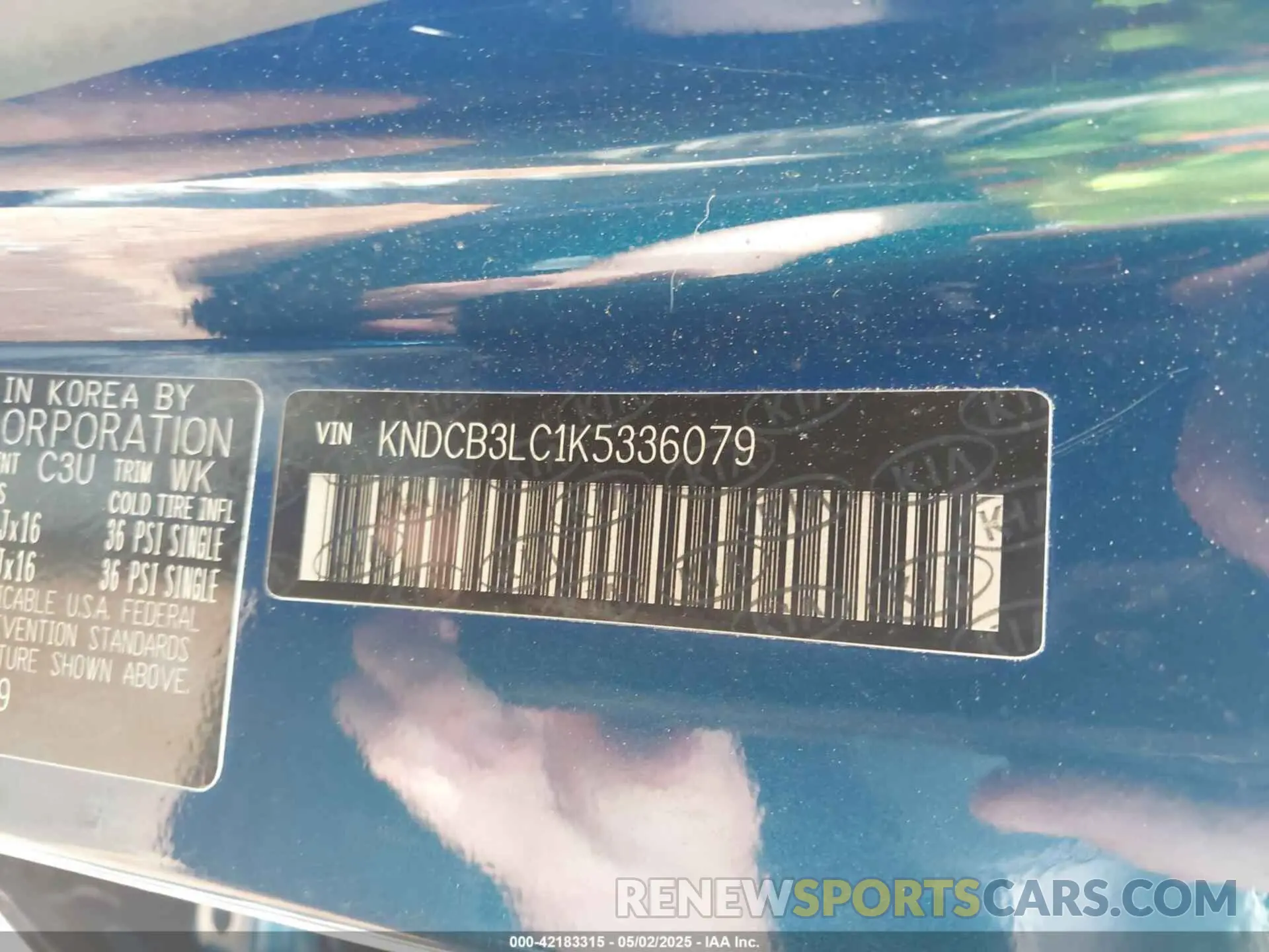 9 Photograph of a damaged car KNDCB3LC1K5336079 KIA NIRO 2019