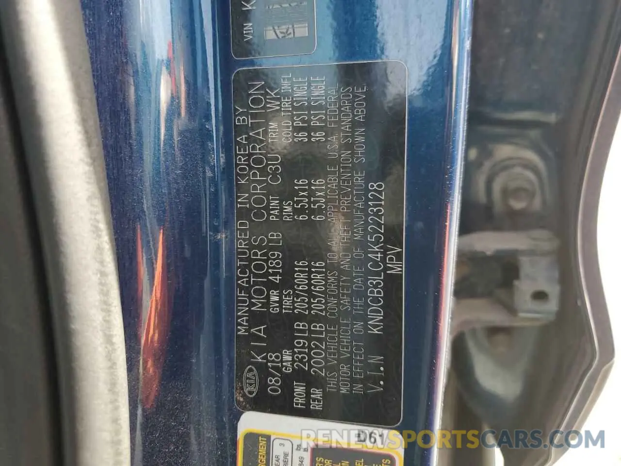 15 Photograph of a damaged car KNDCB3LC4K5223128 KIA NIRO 2019