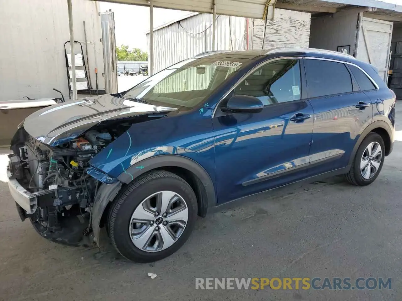 1 Photograph of a damaged car KNDCB3LCXK5346092 KIA NIRO 2019