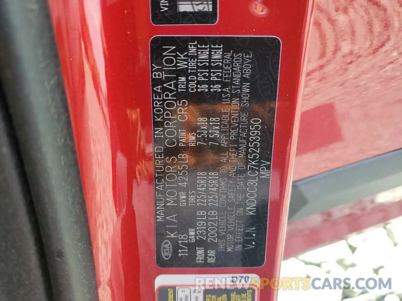 14 Photograph of a damaged car KNDCC3LC7K5253950 KIA NIRO 2019