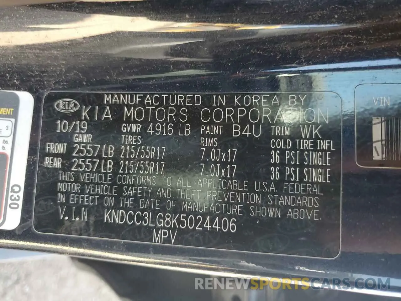 12 Photograph of a damaged car KNDCC3LG8K5024406 KIA NIRO 2019