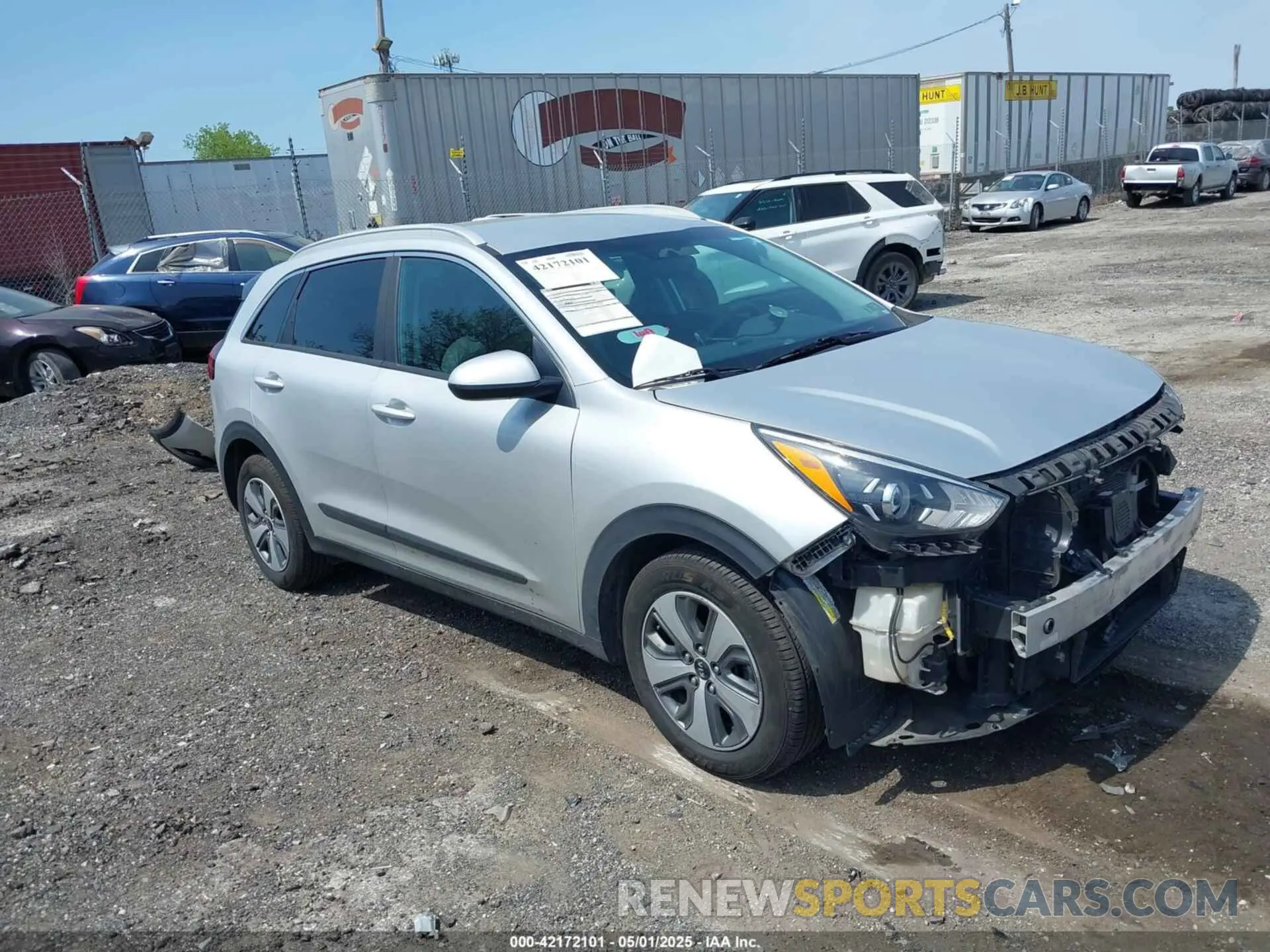 1 Photograph of a damaged car KNDCB3LC0L5360696 KIA NIRO 2020