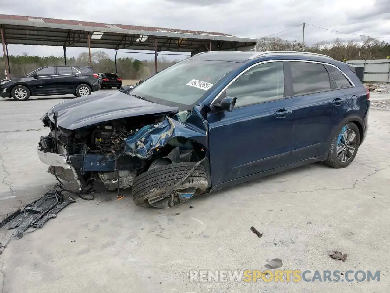 1 Photograph of a damaged car KNDCB3LC2L5435141 KIA NIRO 2020