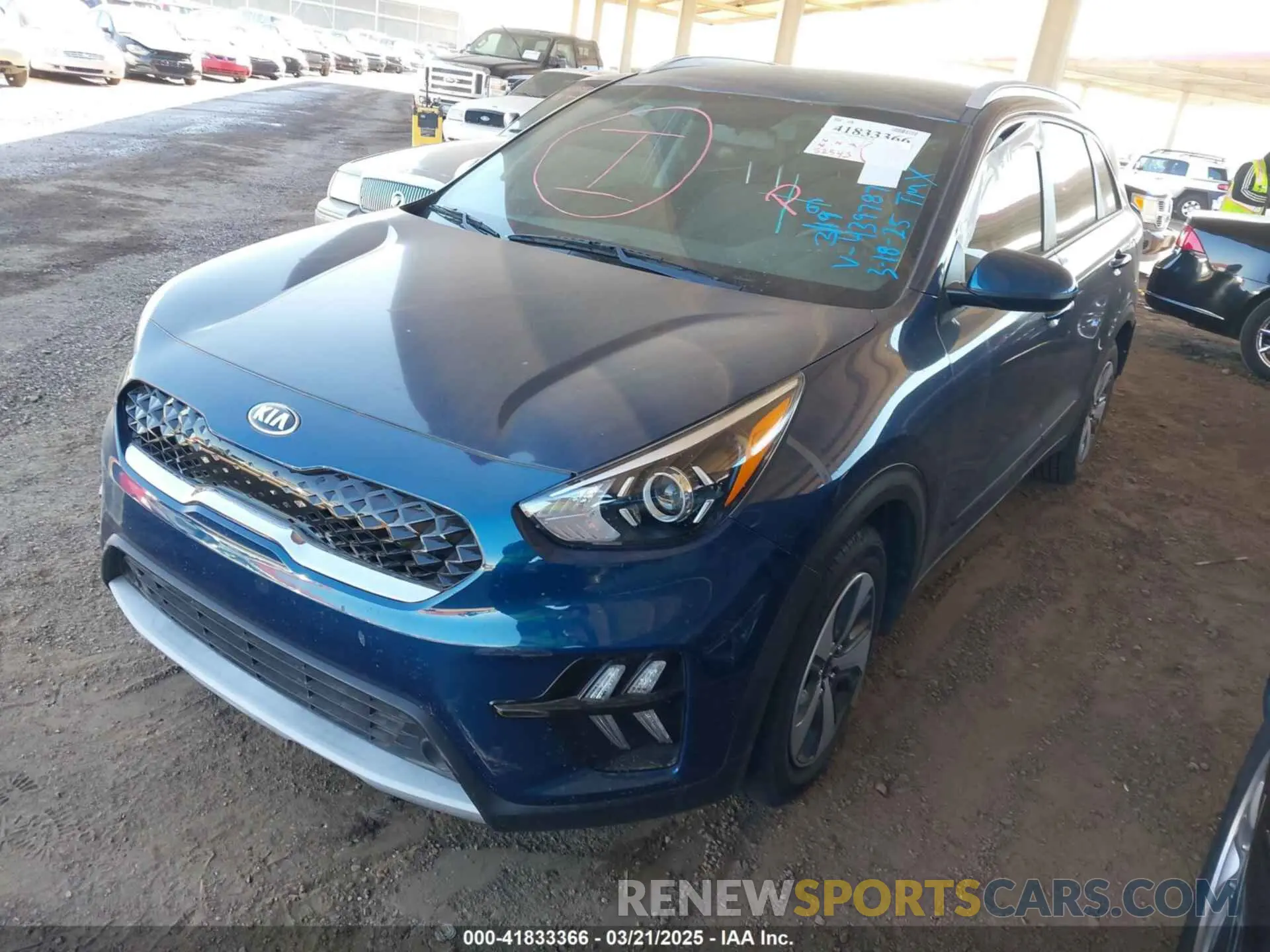 2 Photograph of a damaged car KNDCB3LC4L5439787 KIA NIRO 2020
