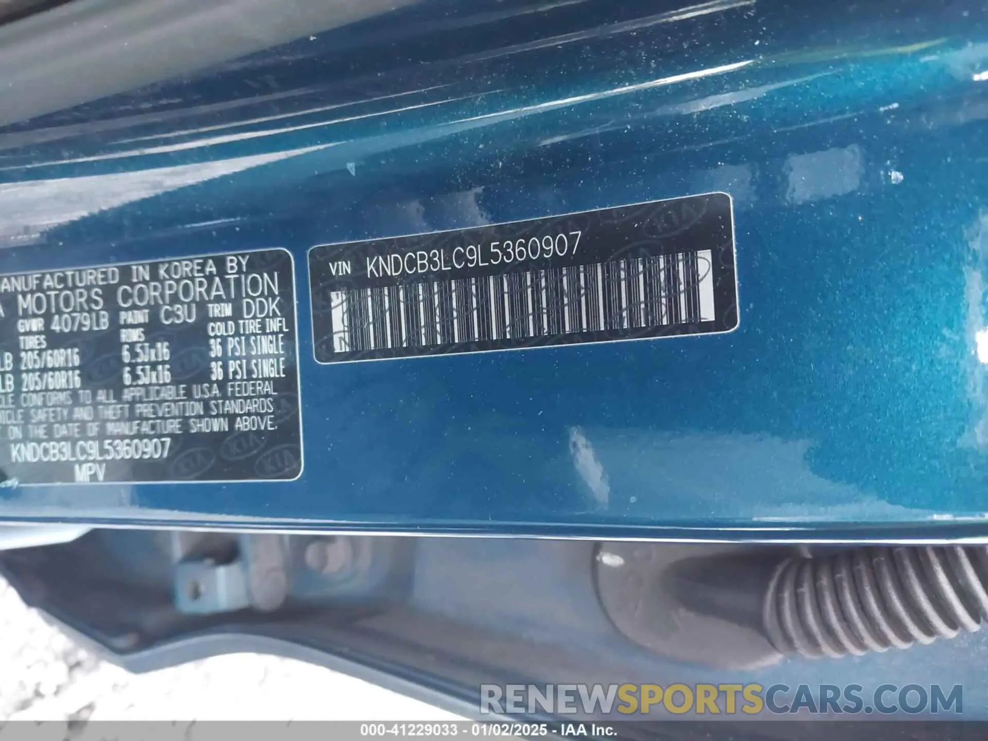 9 Photograph of a damaged car KNDCB3LC9L5360907 KIA NIRO 2020