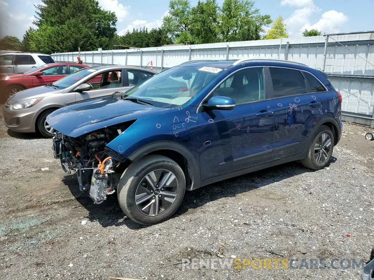 1 Photograph of a damaged car KNDCC3LD2L5363573 KIA NIRO 2020