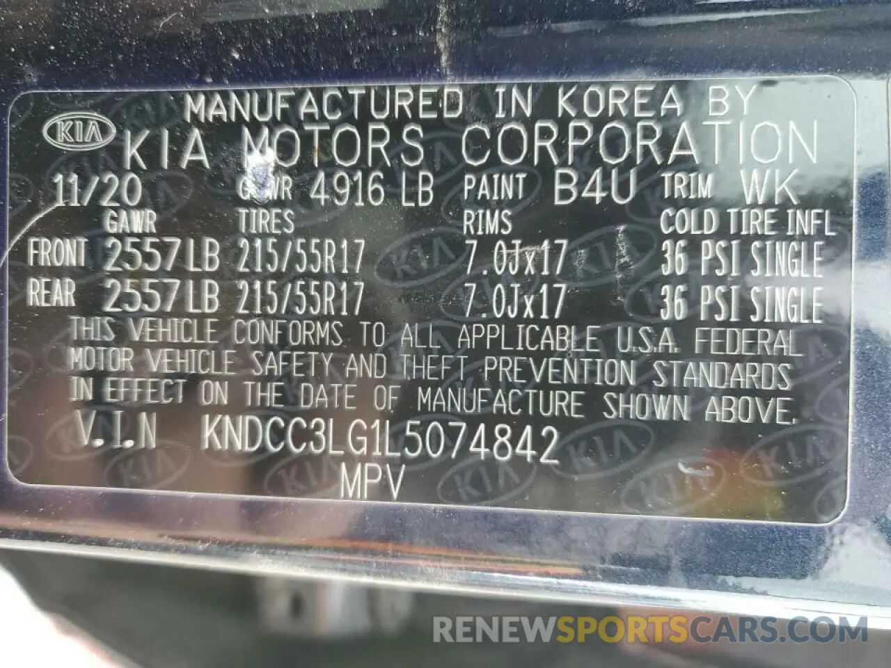 16 Photograph of a damaged car KNDCC3LG1L5074842 KIA NIRO 2020