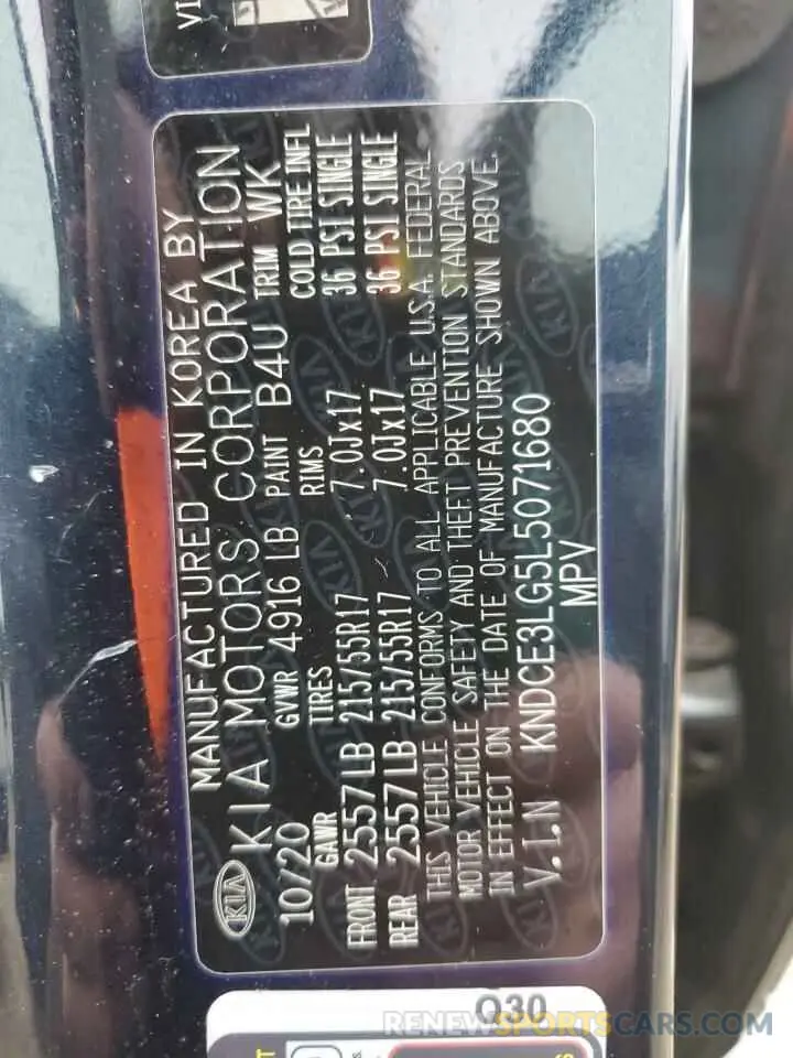 13 Photograph of a damaged car KNDCE3LG5L5071680 KIA NIRO 2020