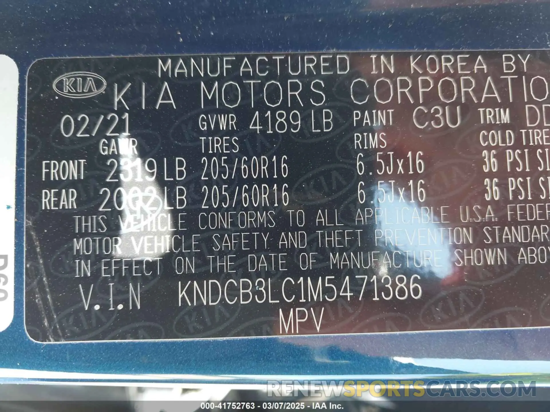 9 Photograph of a damaged car KNDCB3LC1M5471386 KIA NIRO 2021