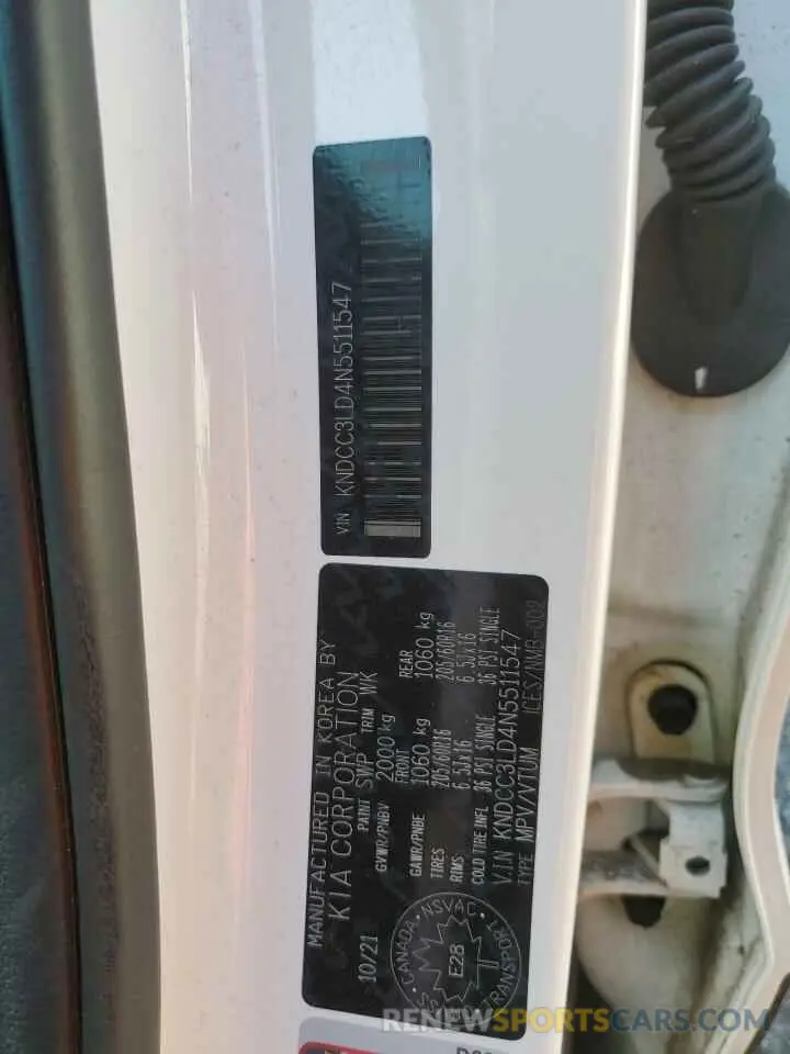13 Photograph of a damaged car KNDCC3LD4N5511547 KIA NIRO 2022