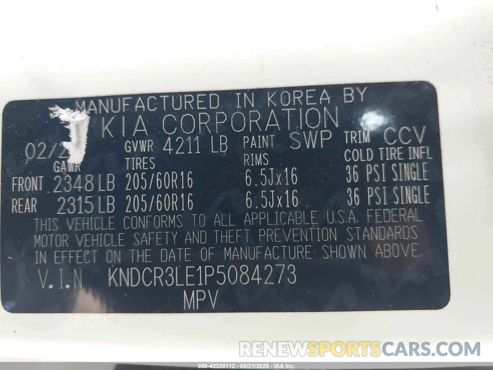 9 Photograph of a damaged car KNDCR3LE1P5084273 KIA NIRO 2023