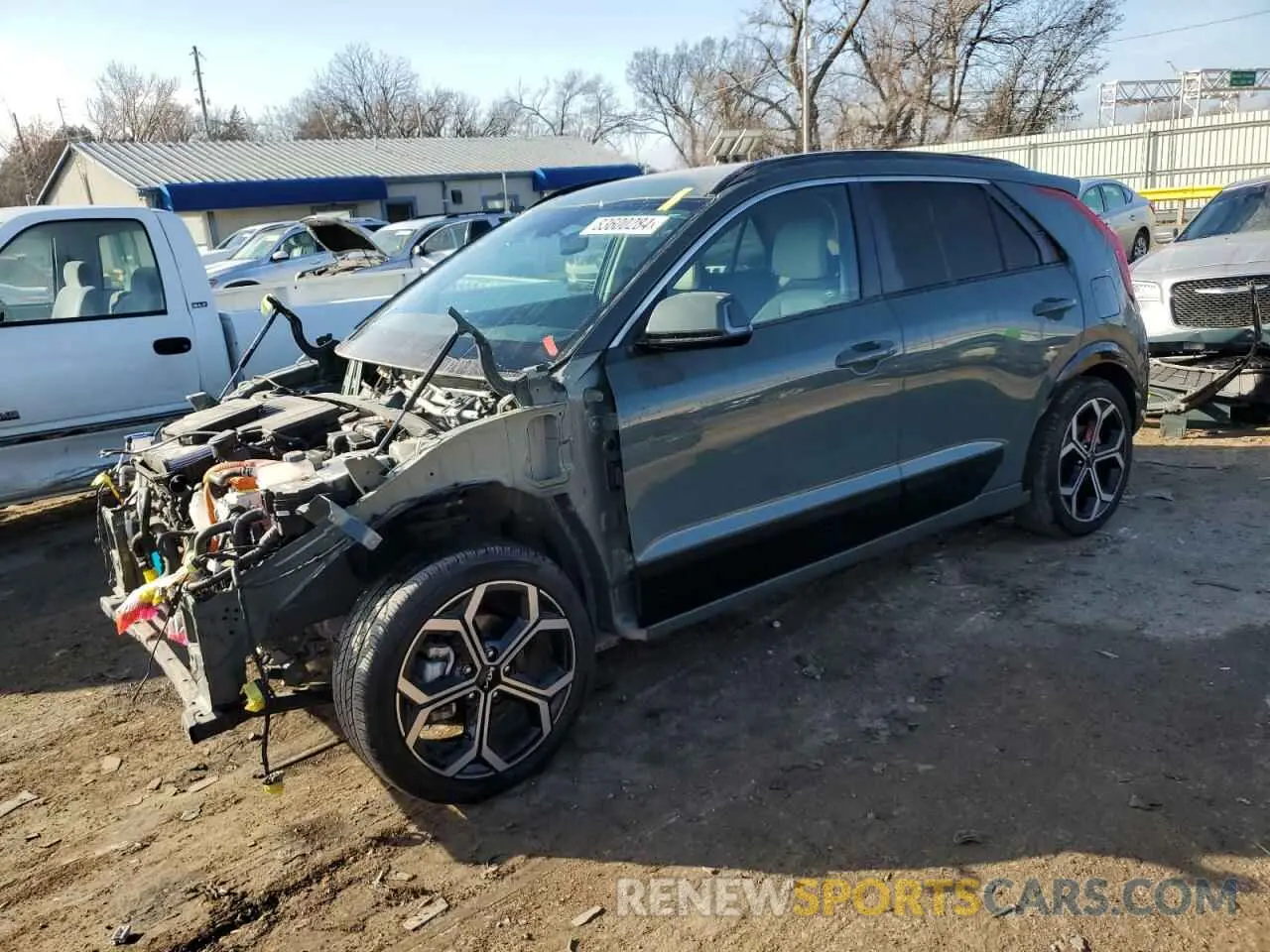 1 Photograph of a damaged car KNDCR3LE6P5056162 KIA NIRO 2023