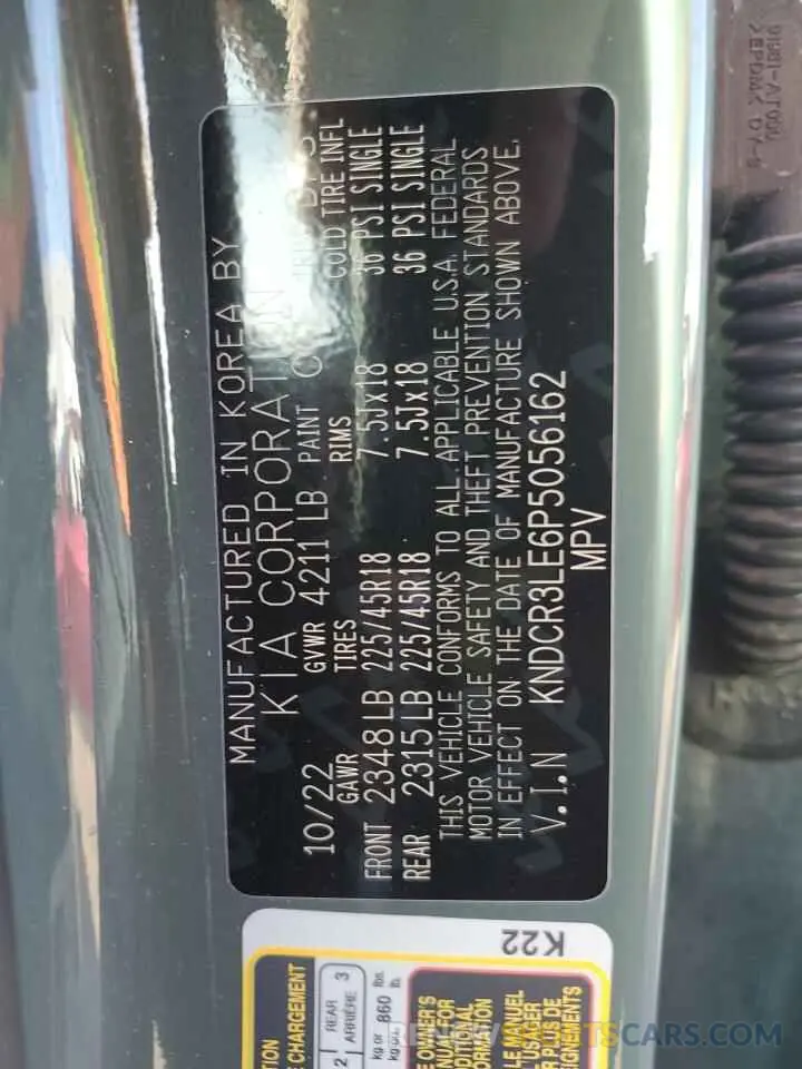 12 Photograph of a damaged car KNDCR3LE6P5056162 KIA NIRO 2023