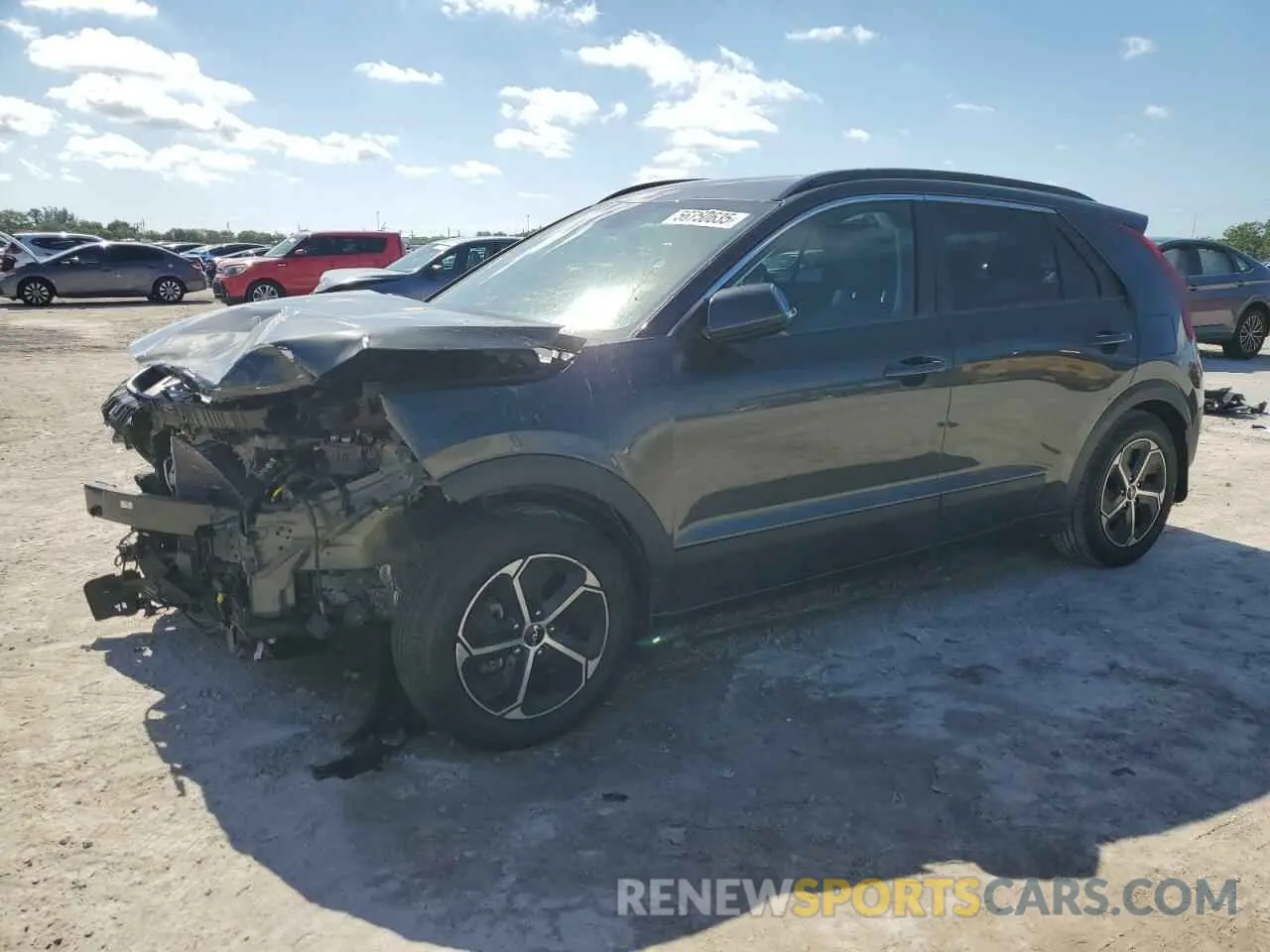 1 Photograph of a damaged car KNDCR3LE7P5116398 KIA NIRO 2023