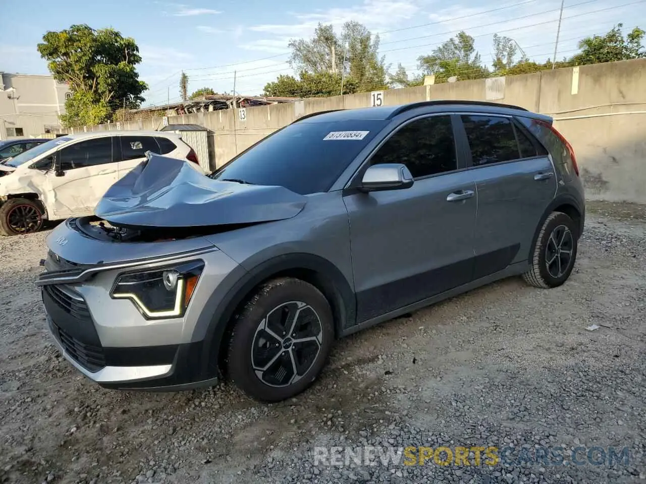 1 Photograph of a damaged car KNDCR3LE8P5106446 KIA NIRO 2023
