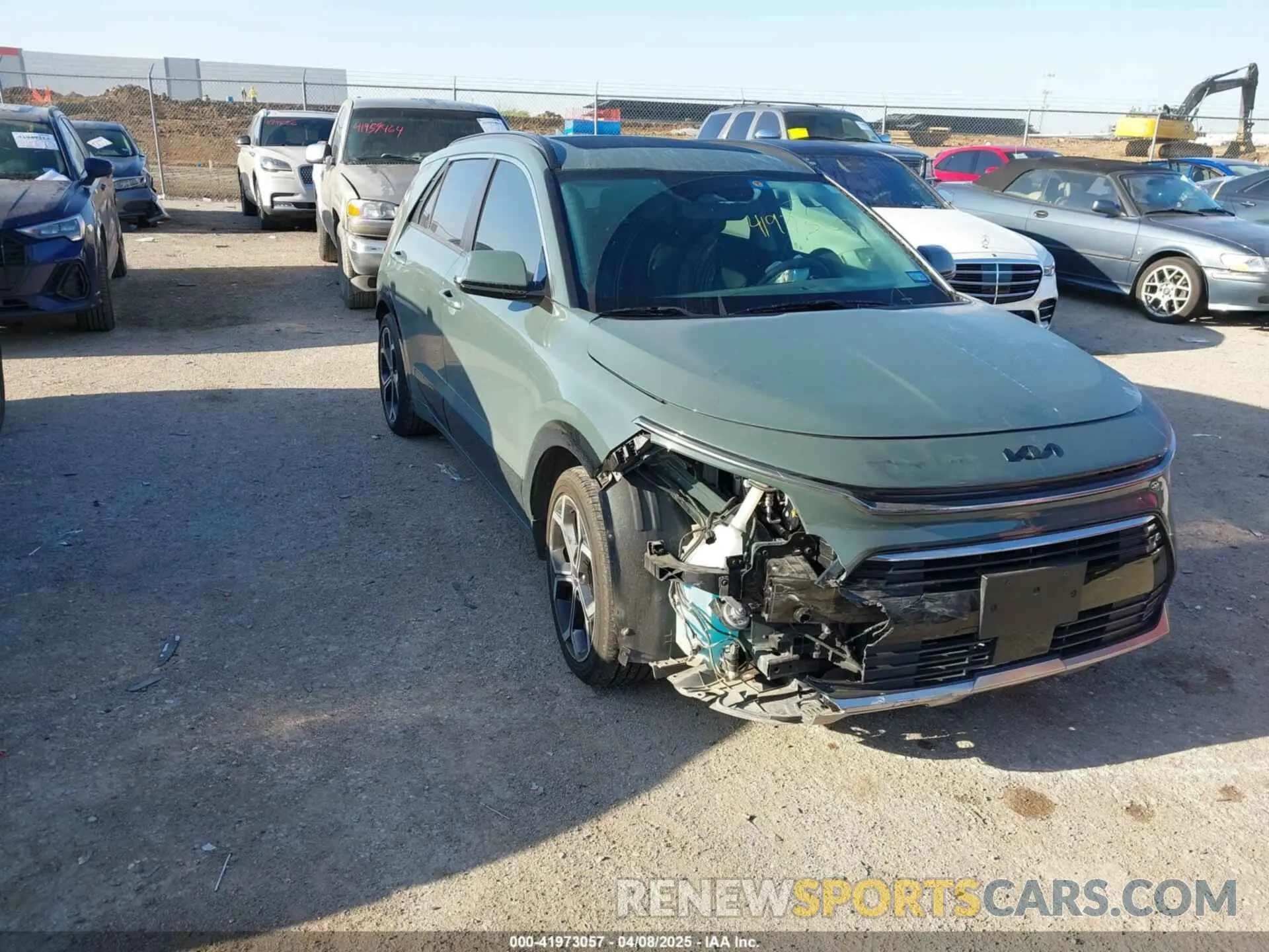 1 Photograph of a damaged car KNDCR3LE9P5037508 KIA NIRO 2023