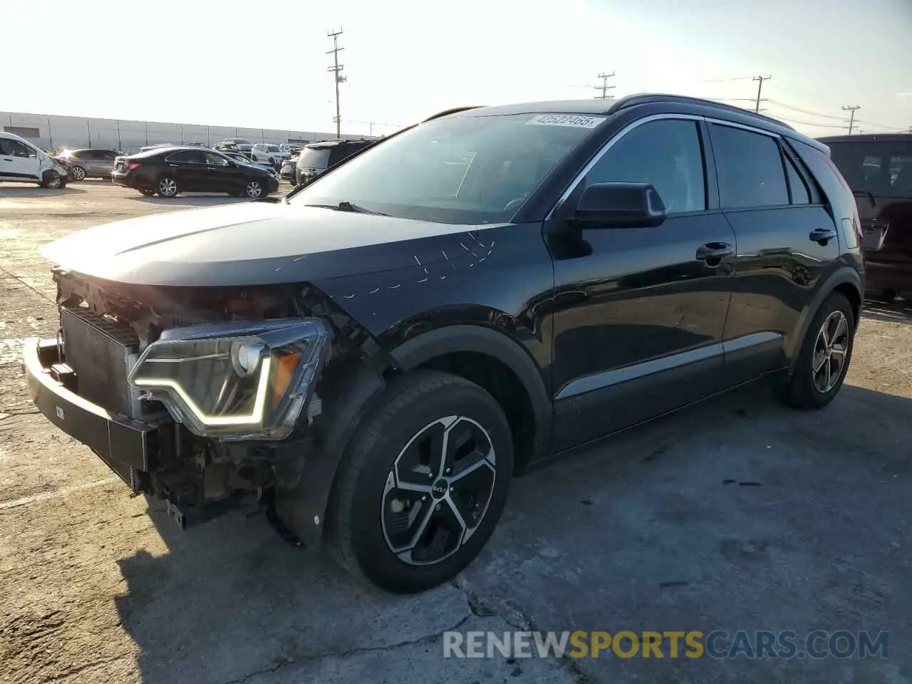 1 Photograph of a damaged car KNDCR3LE9P5076681 KIA NIRO 2023